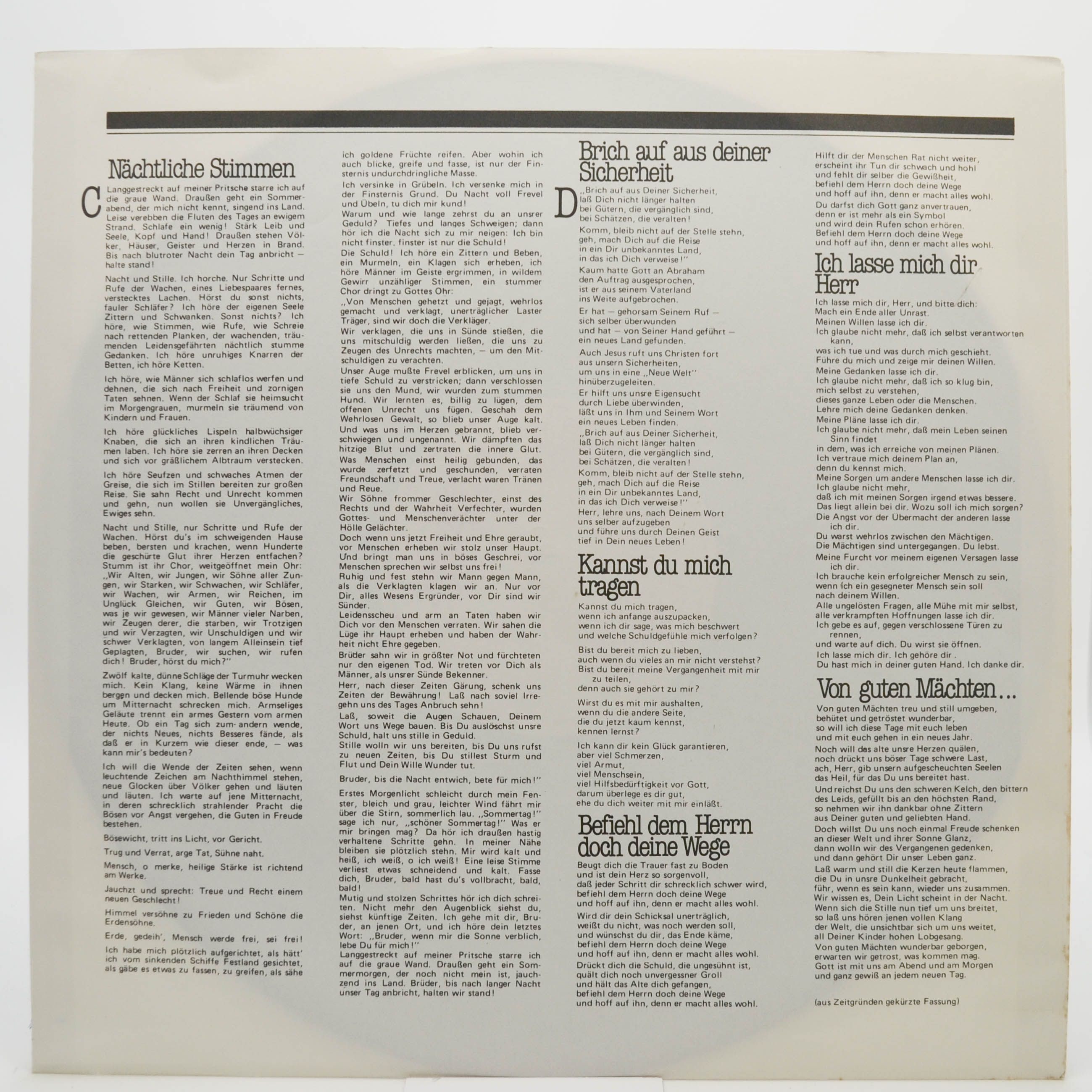 Siegfried Fietz — In Concert (2LP), 1980