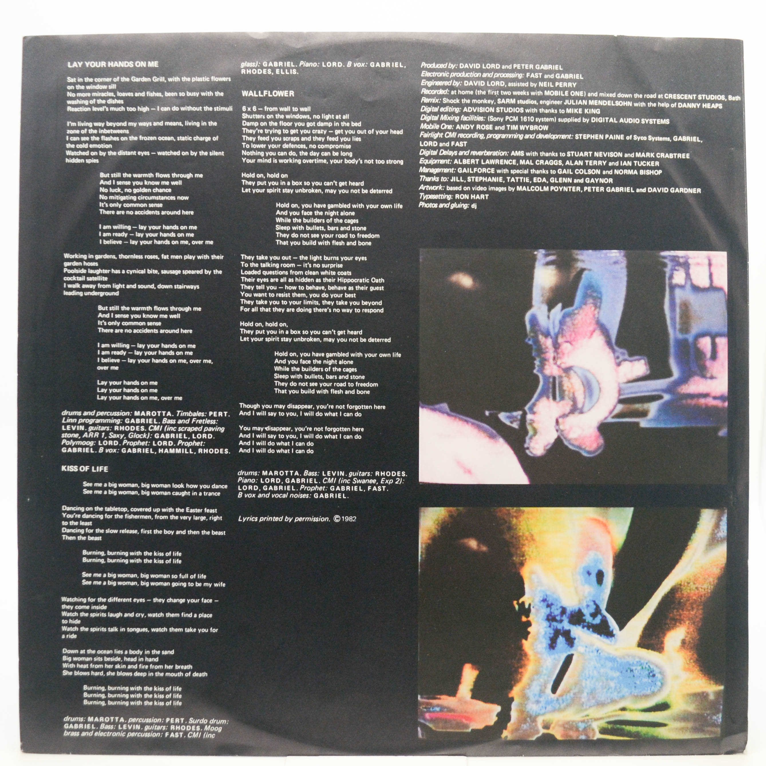 Peter Gabriel — Peter Gabriel (1-st, UK), 1982