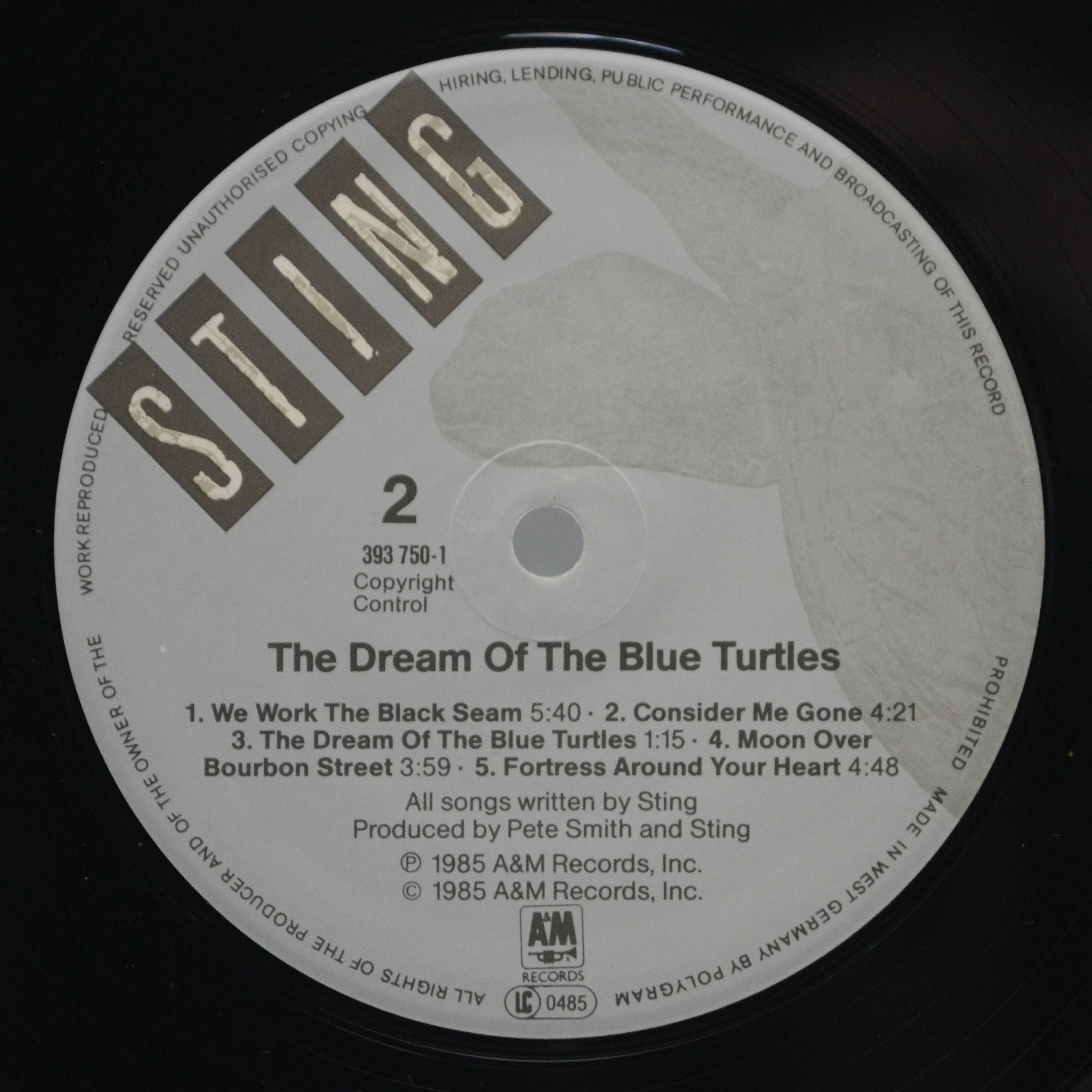 Sting — The Dream Of The Blue Turtles, 1985