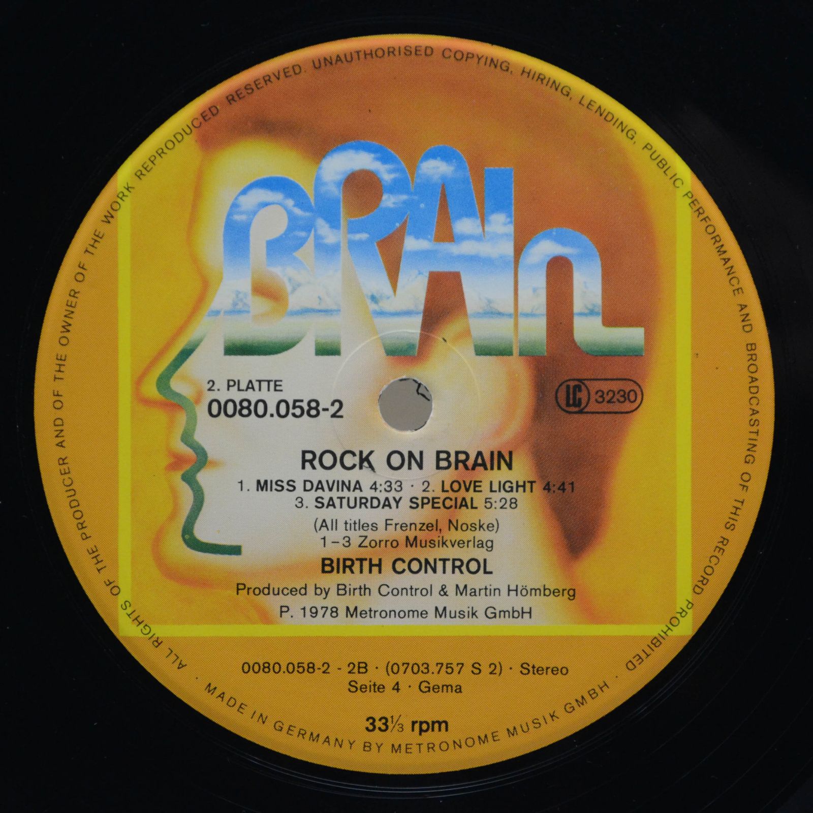 Birth Control — Rock On Brain (2LP), 1980