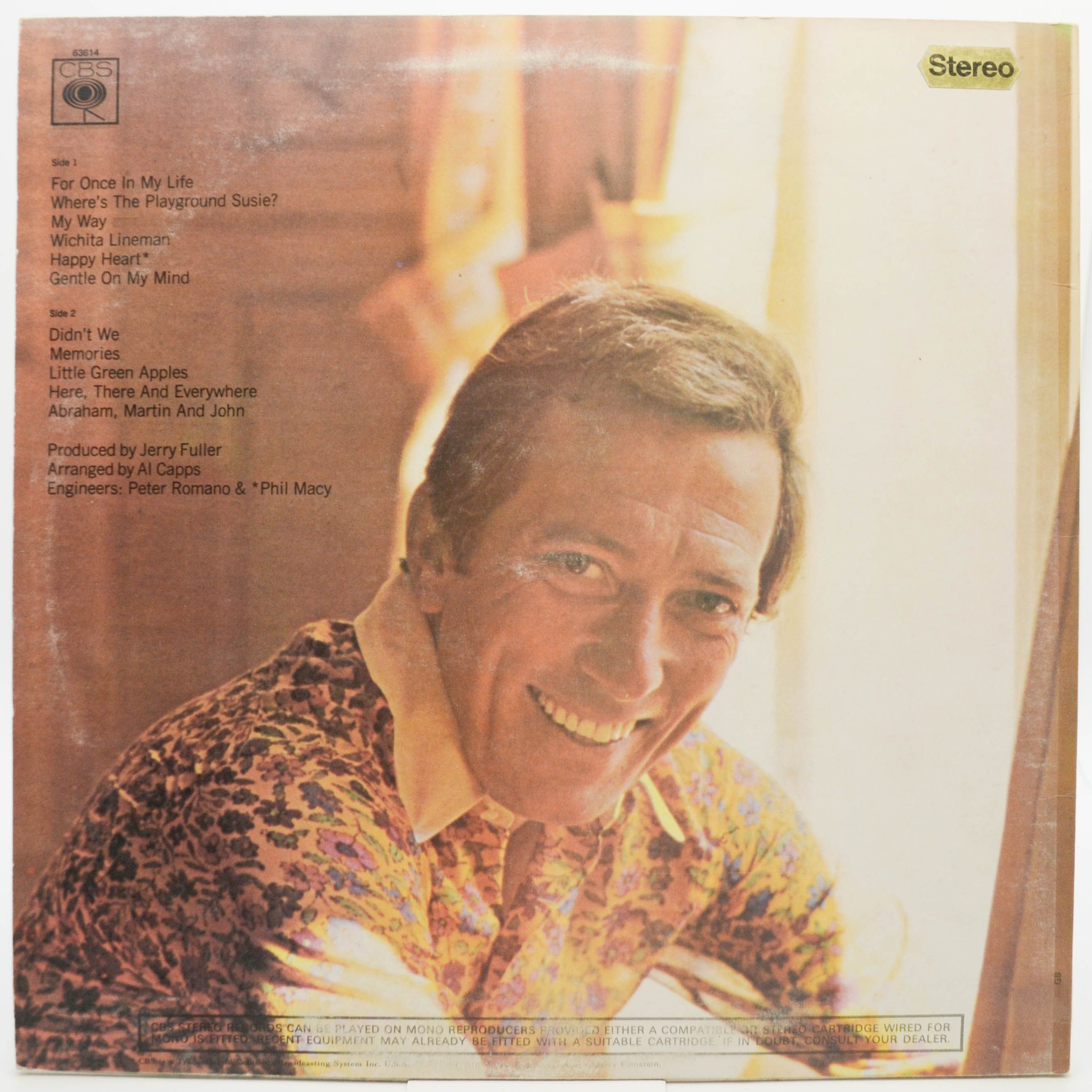 Andy Williams — Happy Heart (UK), 1969