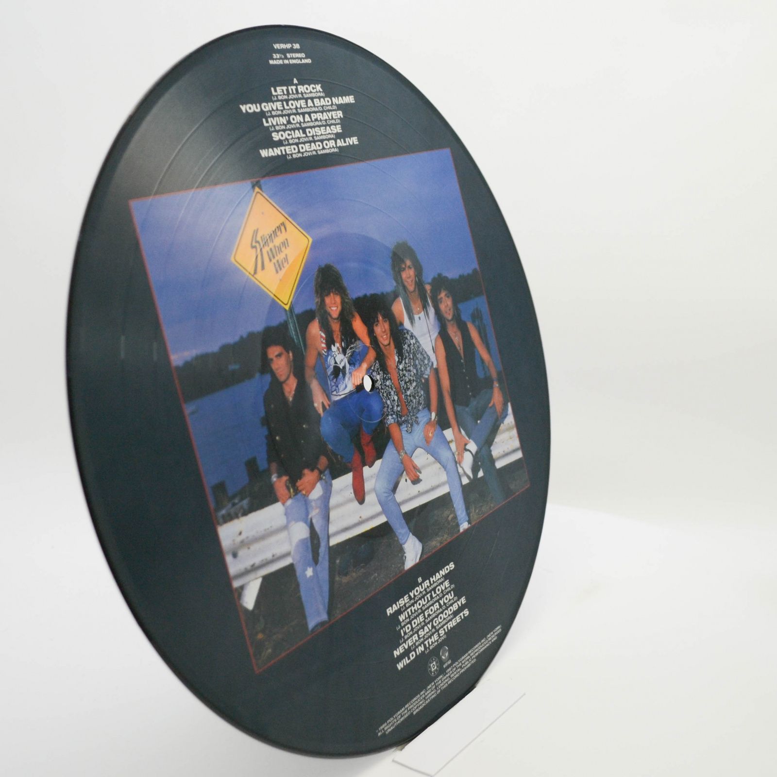 Bon Jovi — Slippery When Wet (UK, poster), 1986