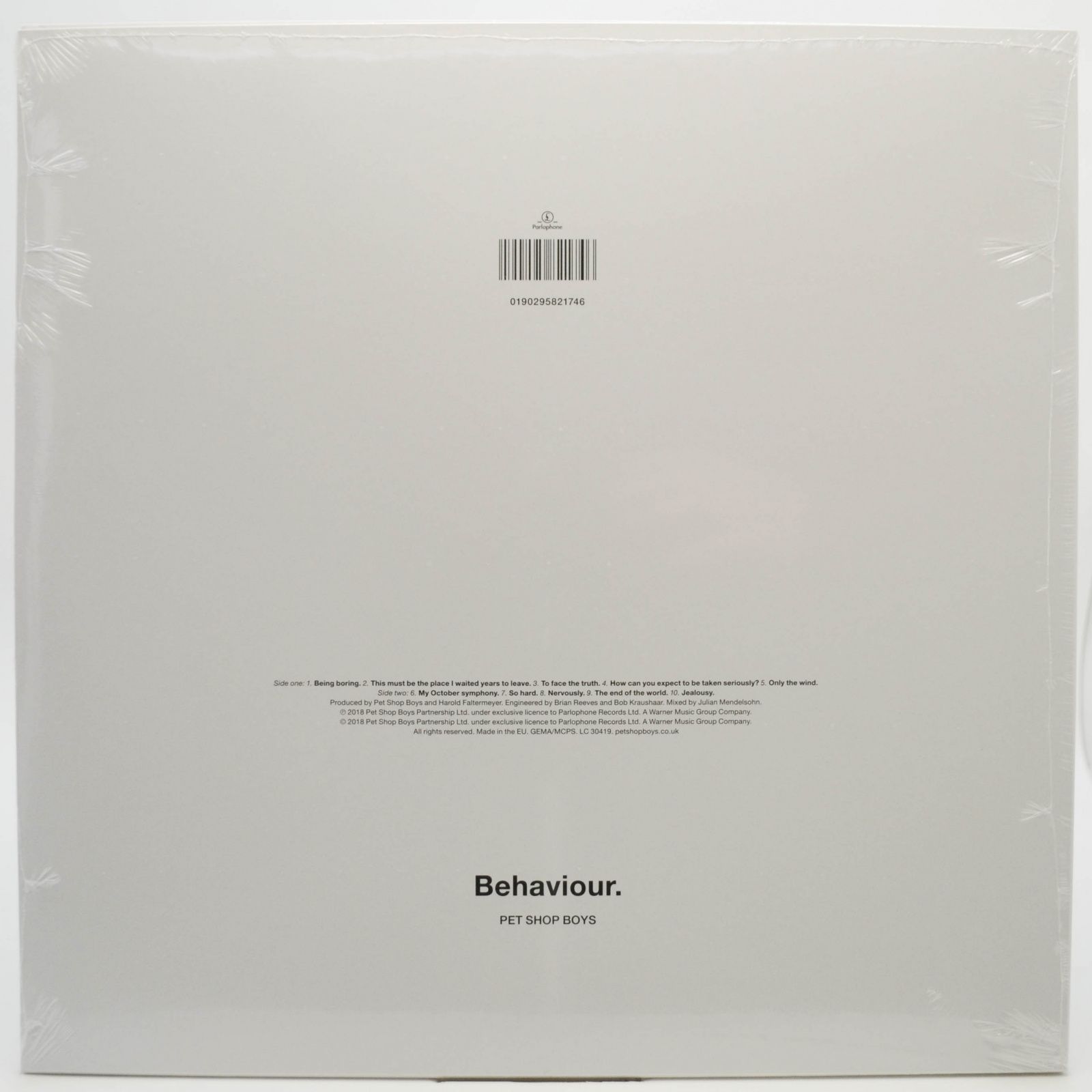 Pet Shop Boys — Behaviour., 1990