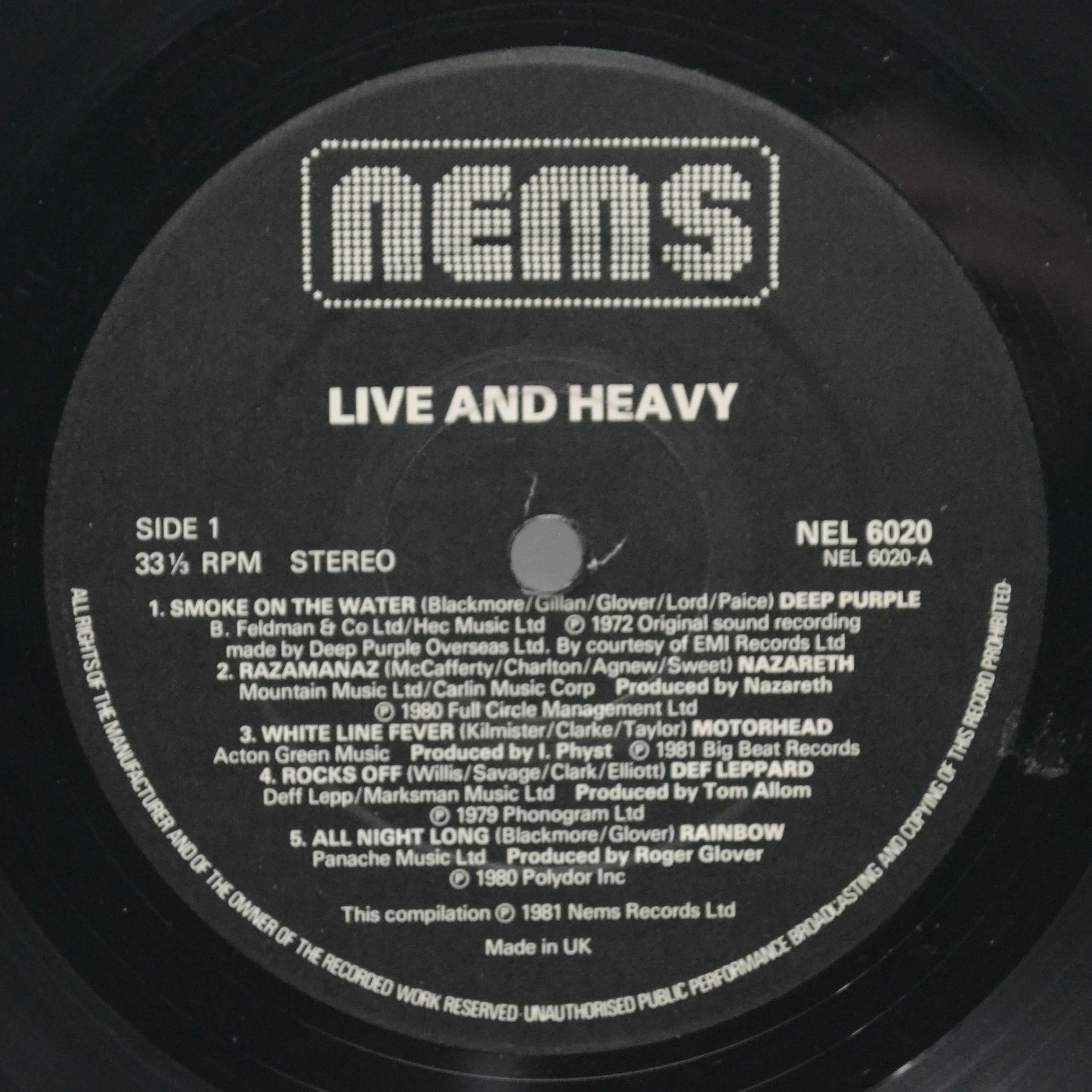 Various — Live And Heavy, 1981