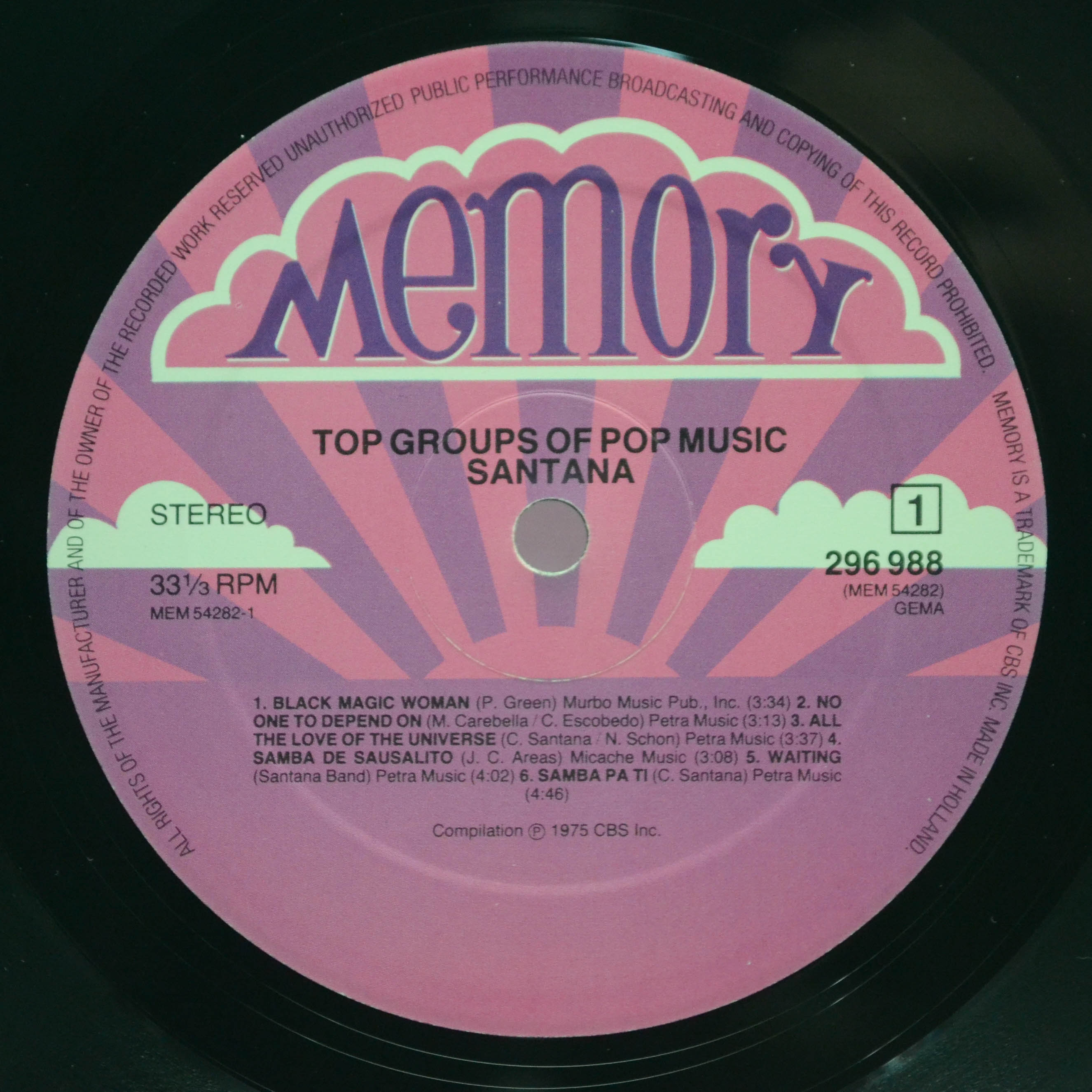 Santana — Top Groups Of Pop Music: Santana, 1981