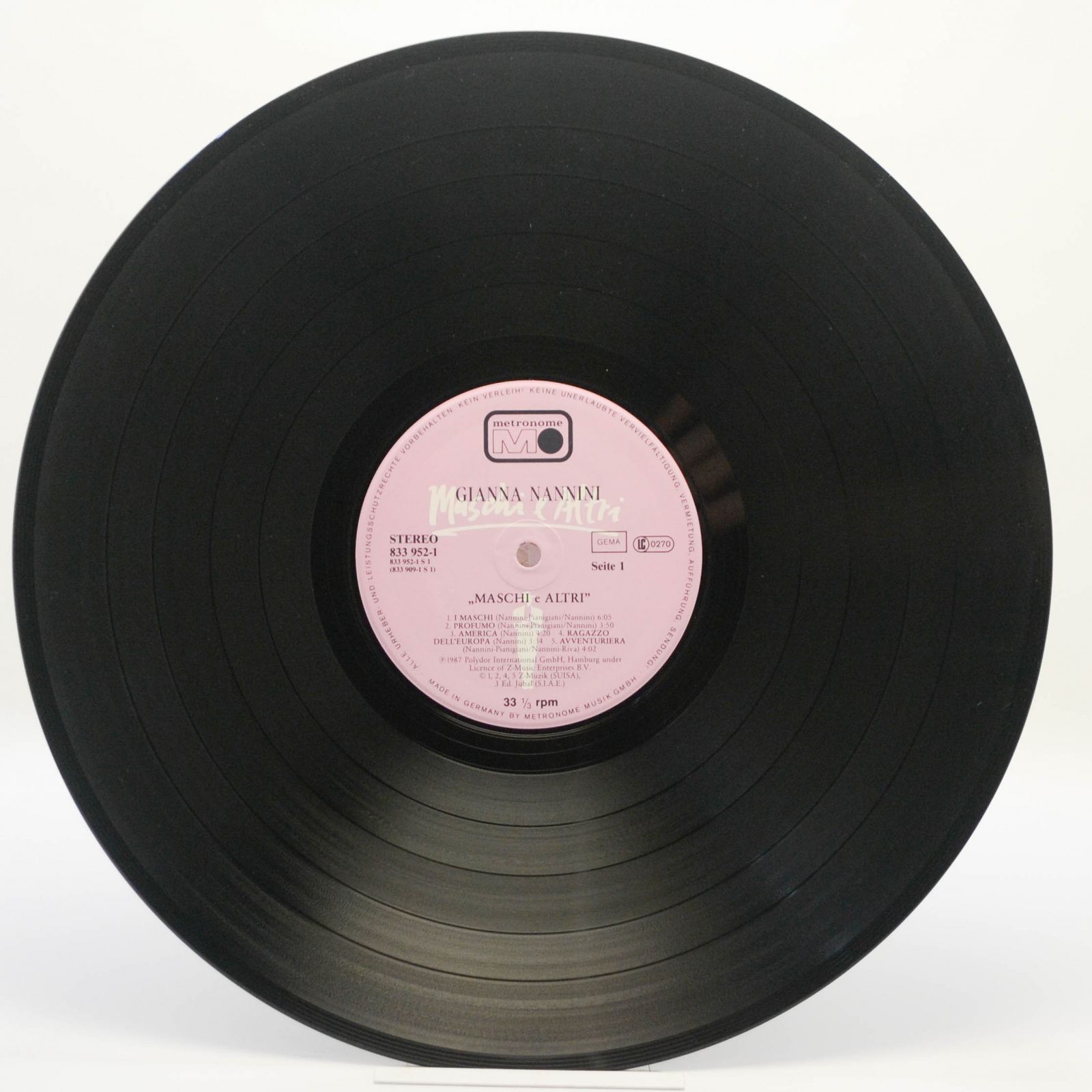 Gianna Nannini — Maschi E Altri, 1987