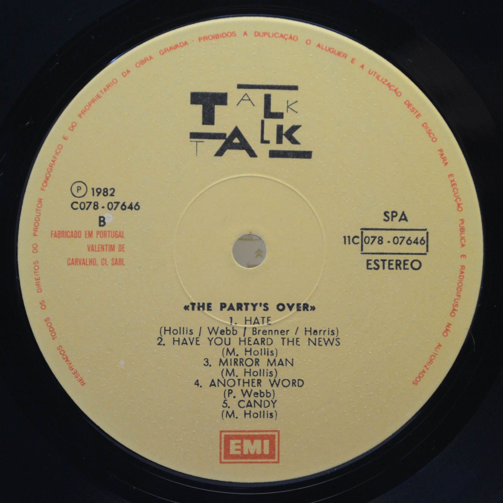 Talk Talk — The Party's Over, 1982
