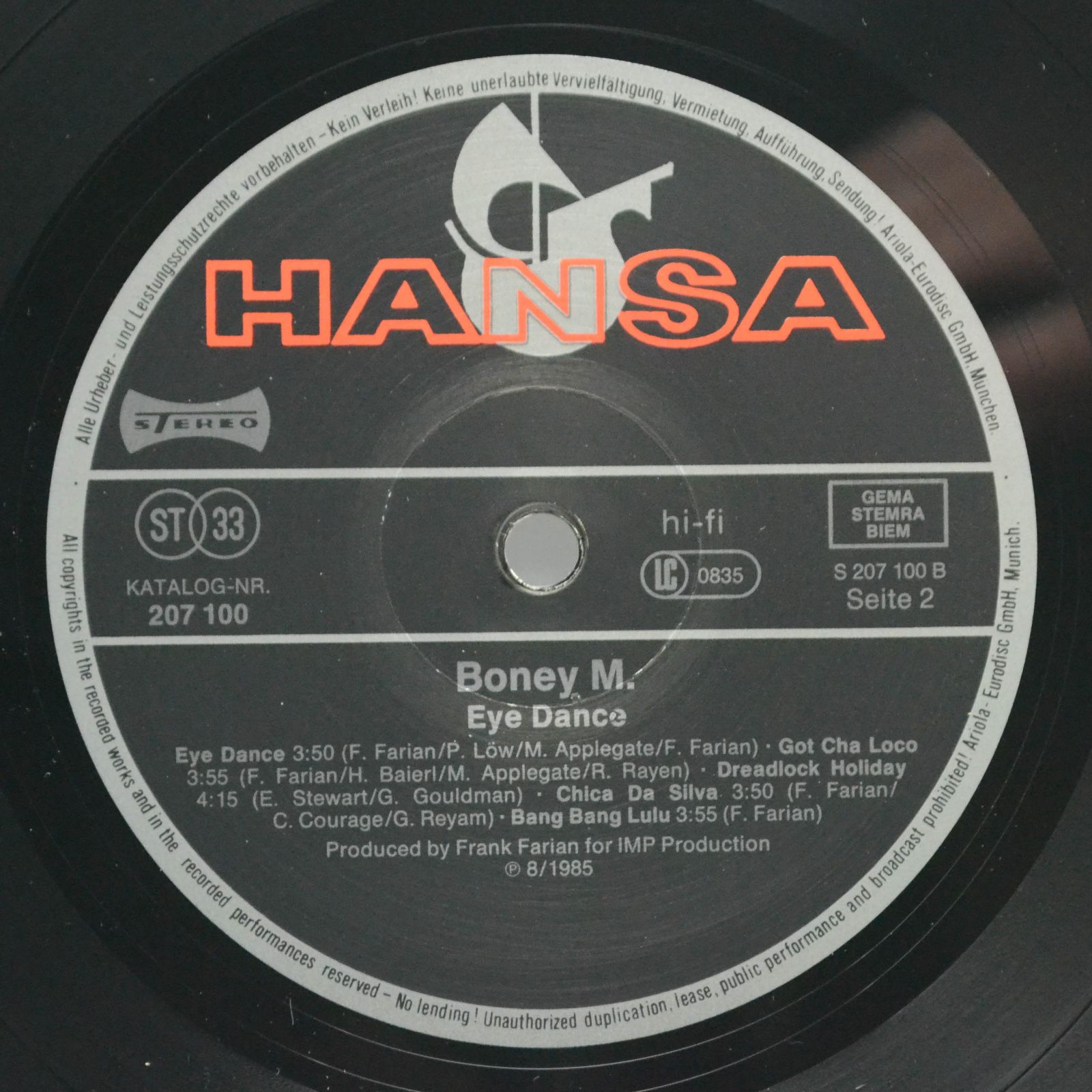 Boney M. — Eye Dance, 1985