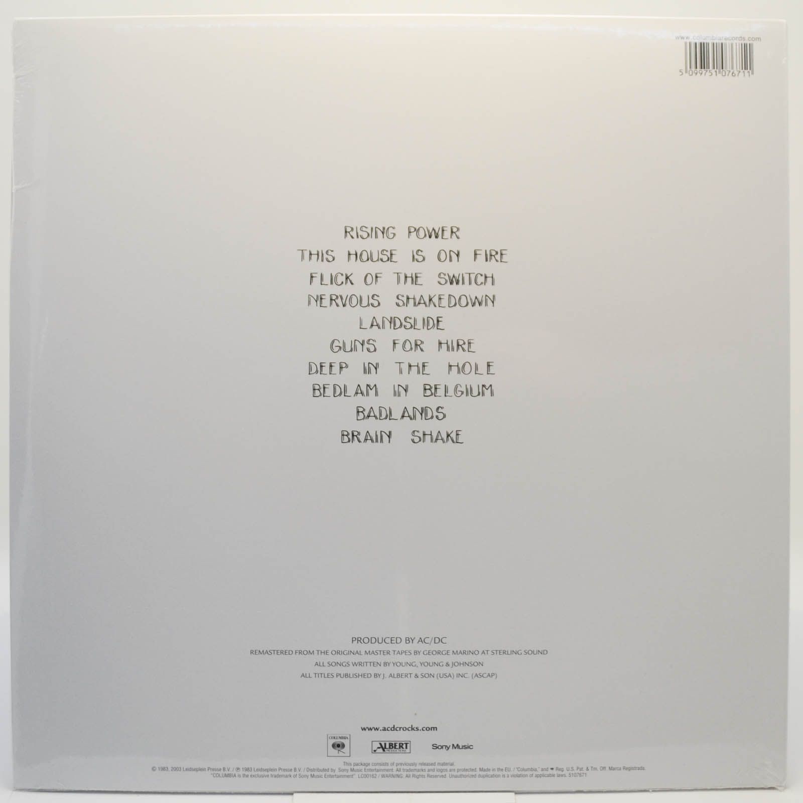 AC/DC — Flick Of The Switch, 1983