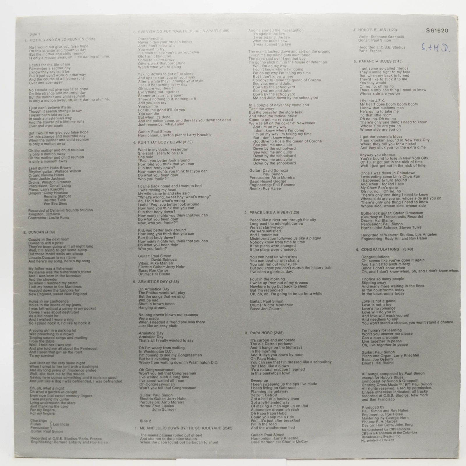 Paul Simon — Paul Simon, 1971