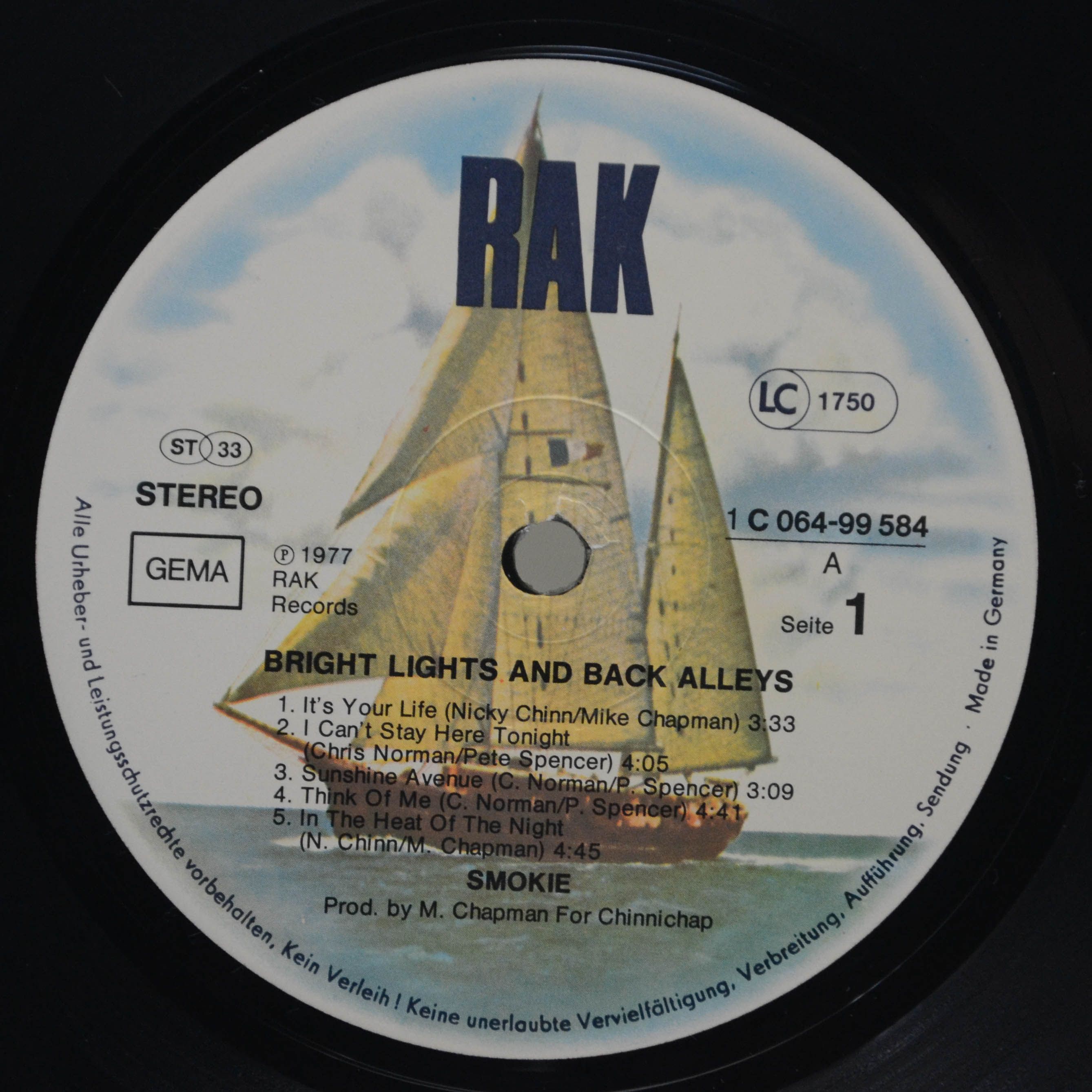 Smokie — Bright Lights & Back Alleys, 1977