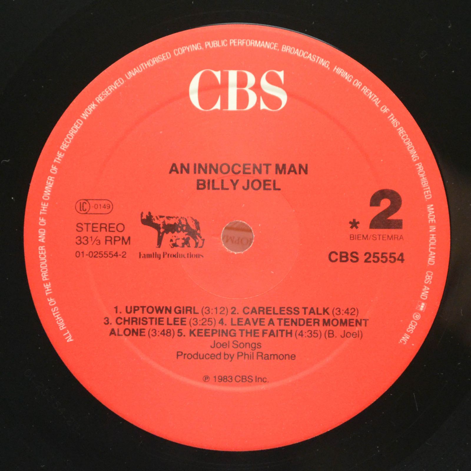 Billy Joel — An Innocent Man, 1983