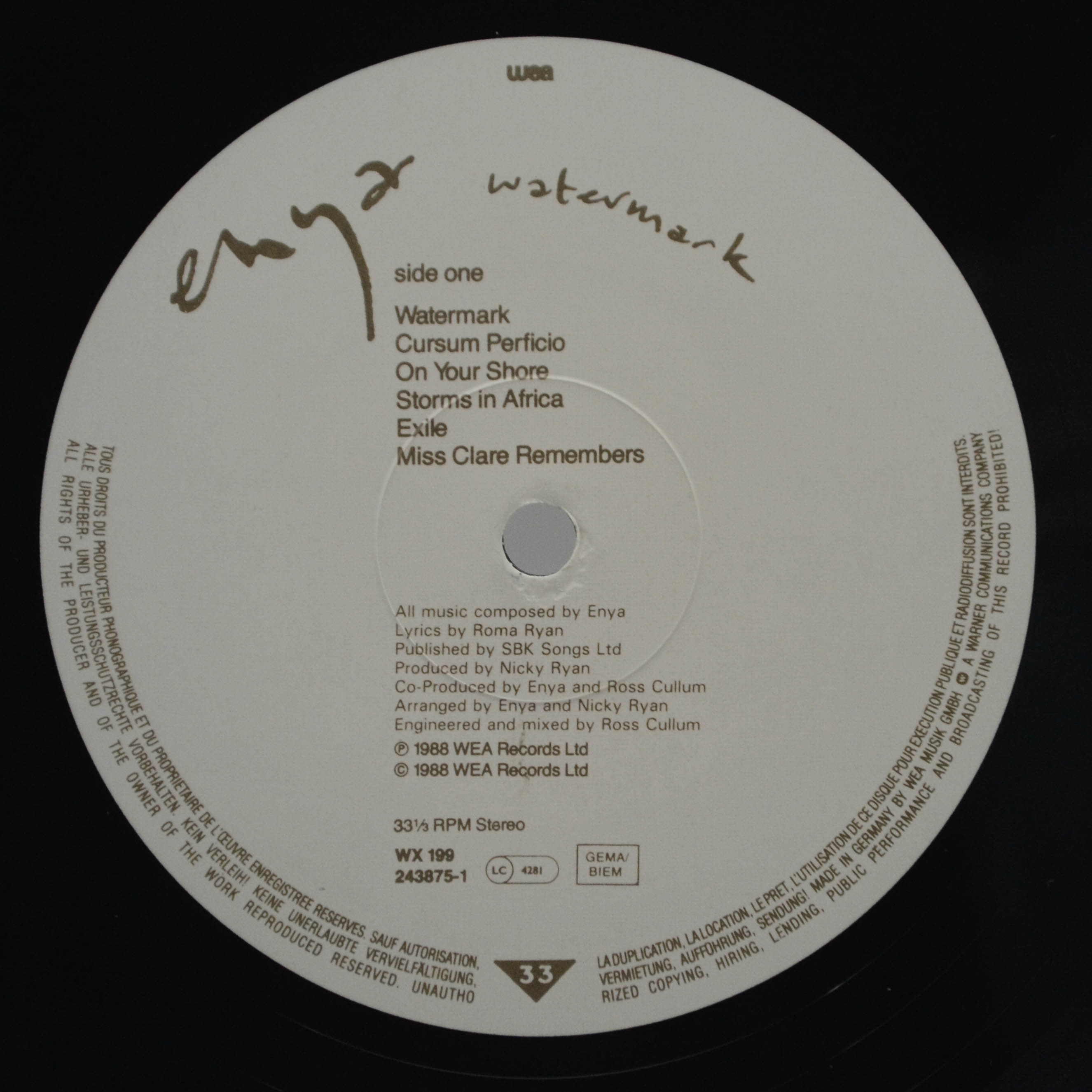 Enya — Watermark, 1988