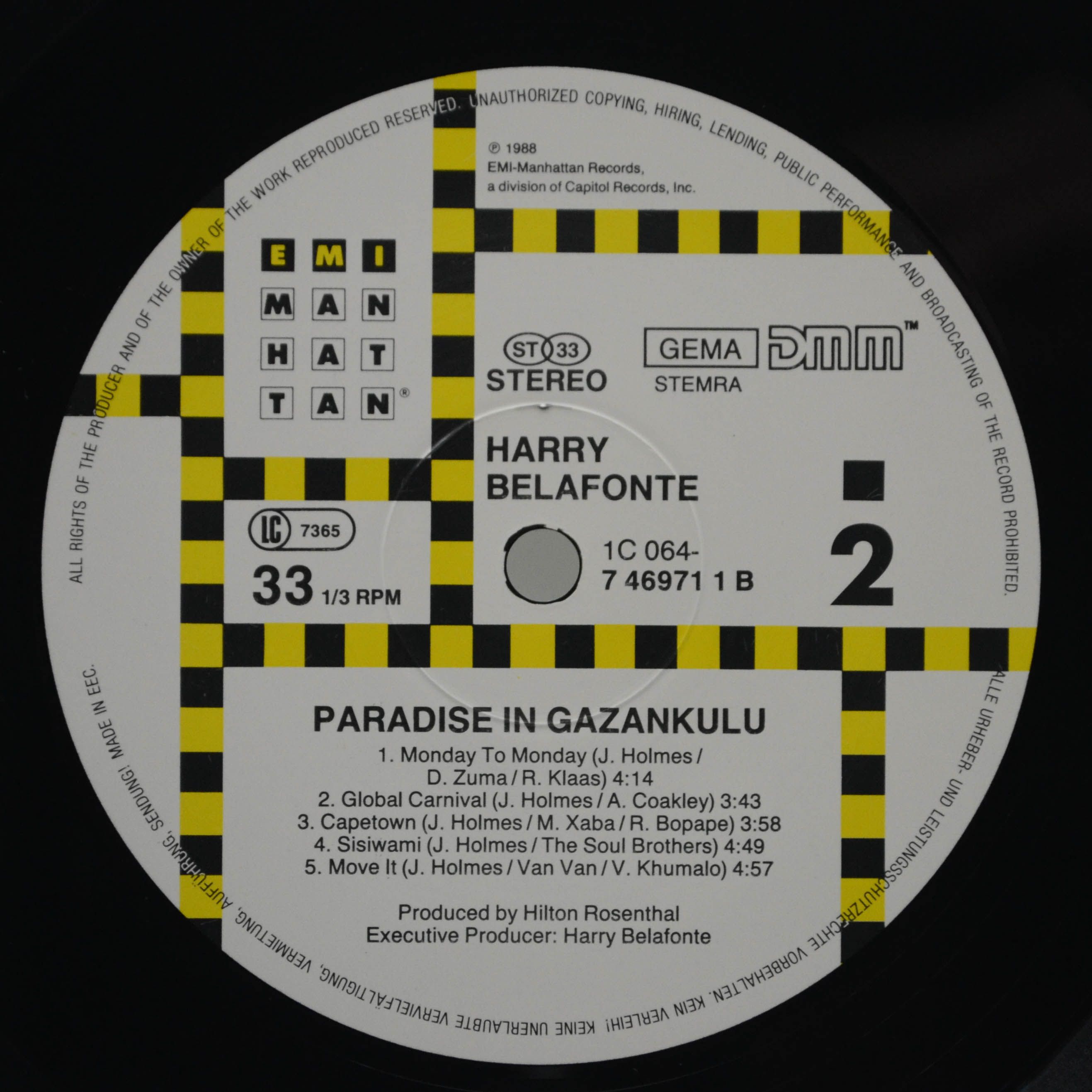 Harry Belafonte — Paradise In Gazankulu, 1988