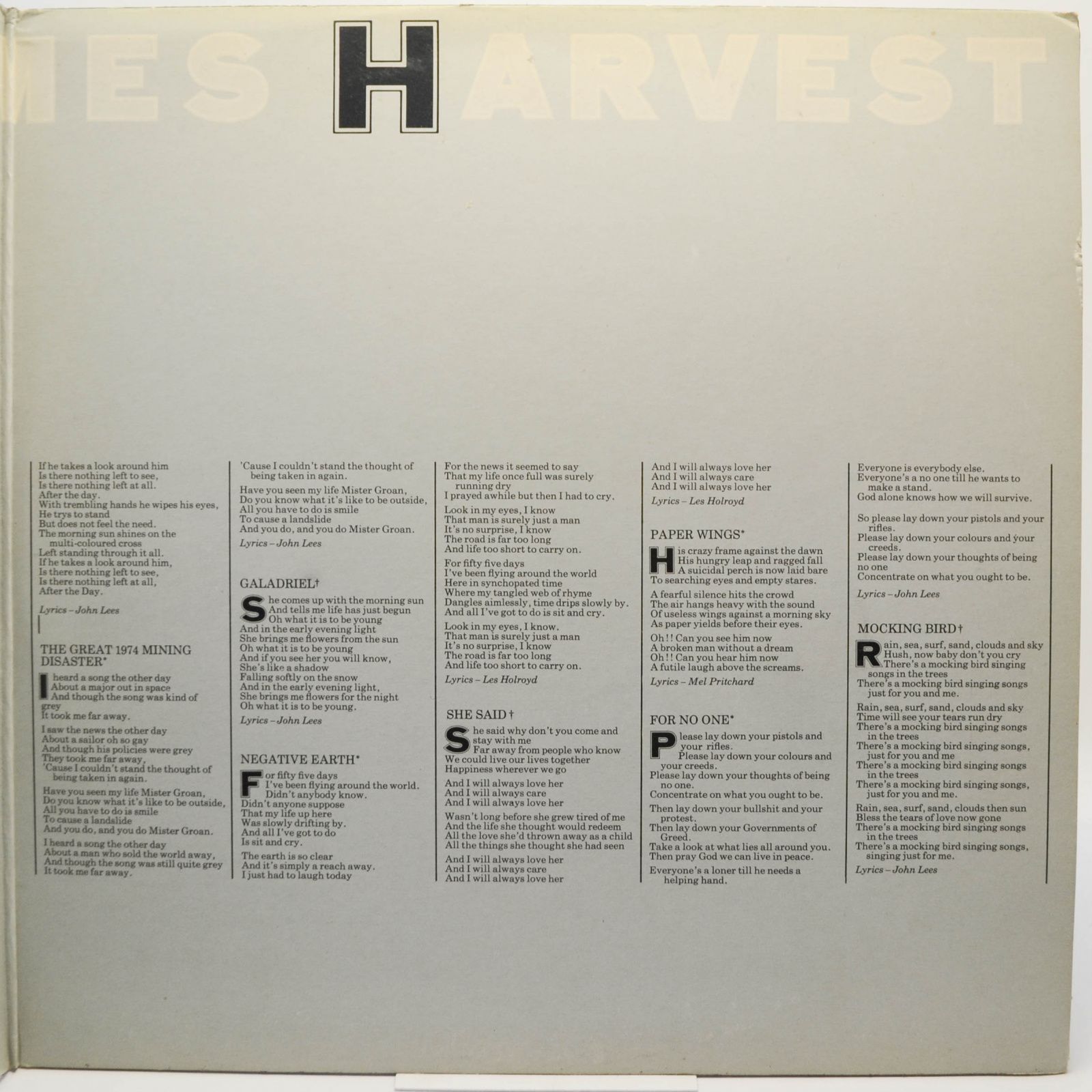 Barclay James Harvest — Live (2LP, UK), 1974