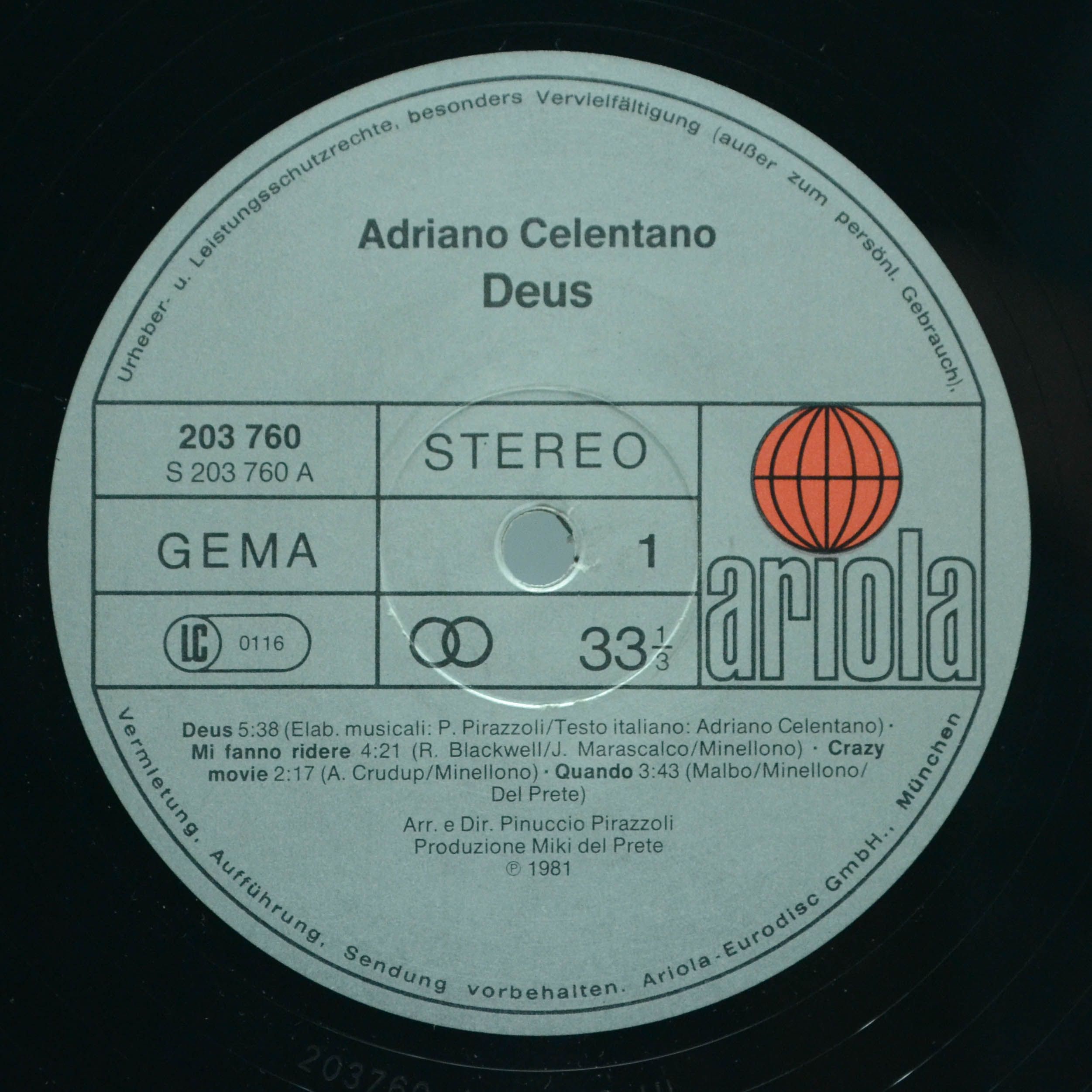 Adriano Celentano — Deus, 1981