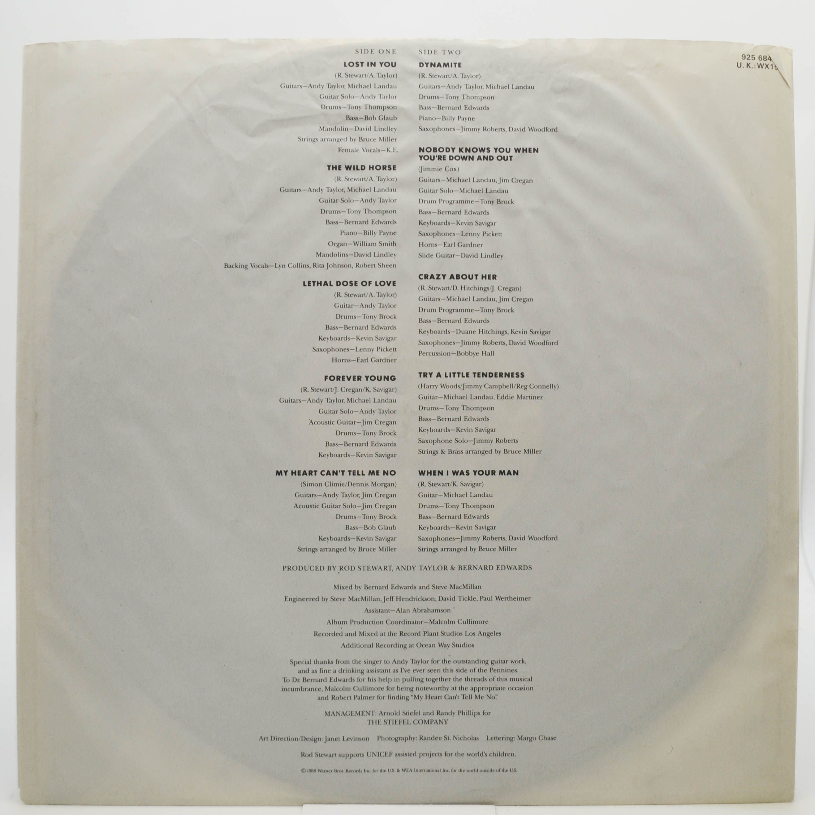 Rod Stewart — Out Of Order, 1988