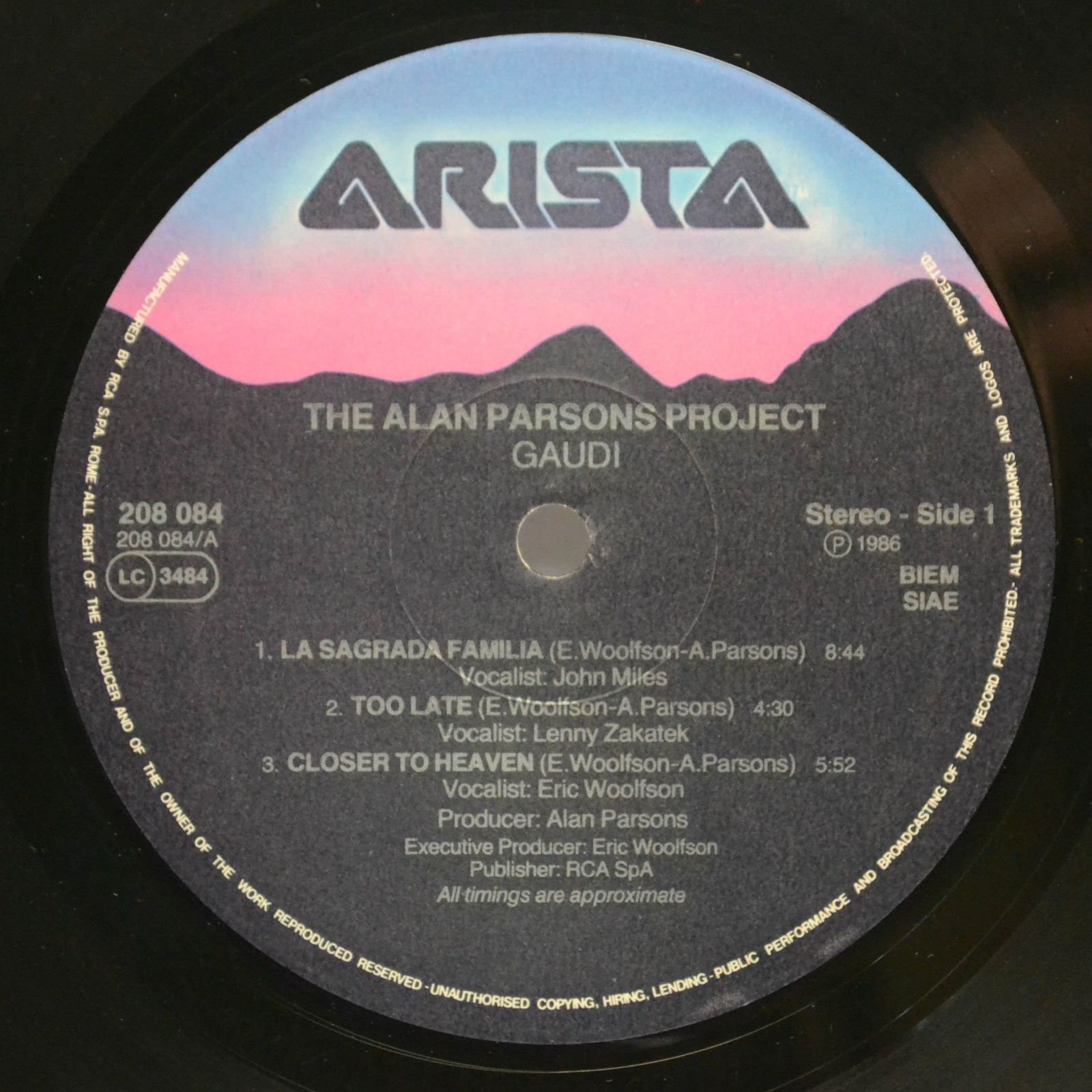 The Alan Parsons Project — Gaudi, 1987