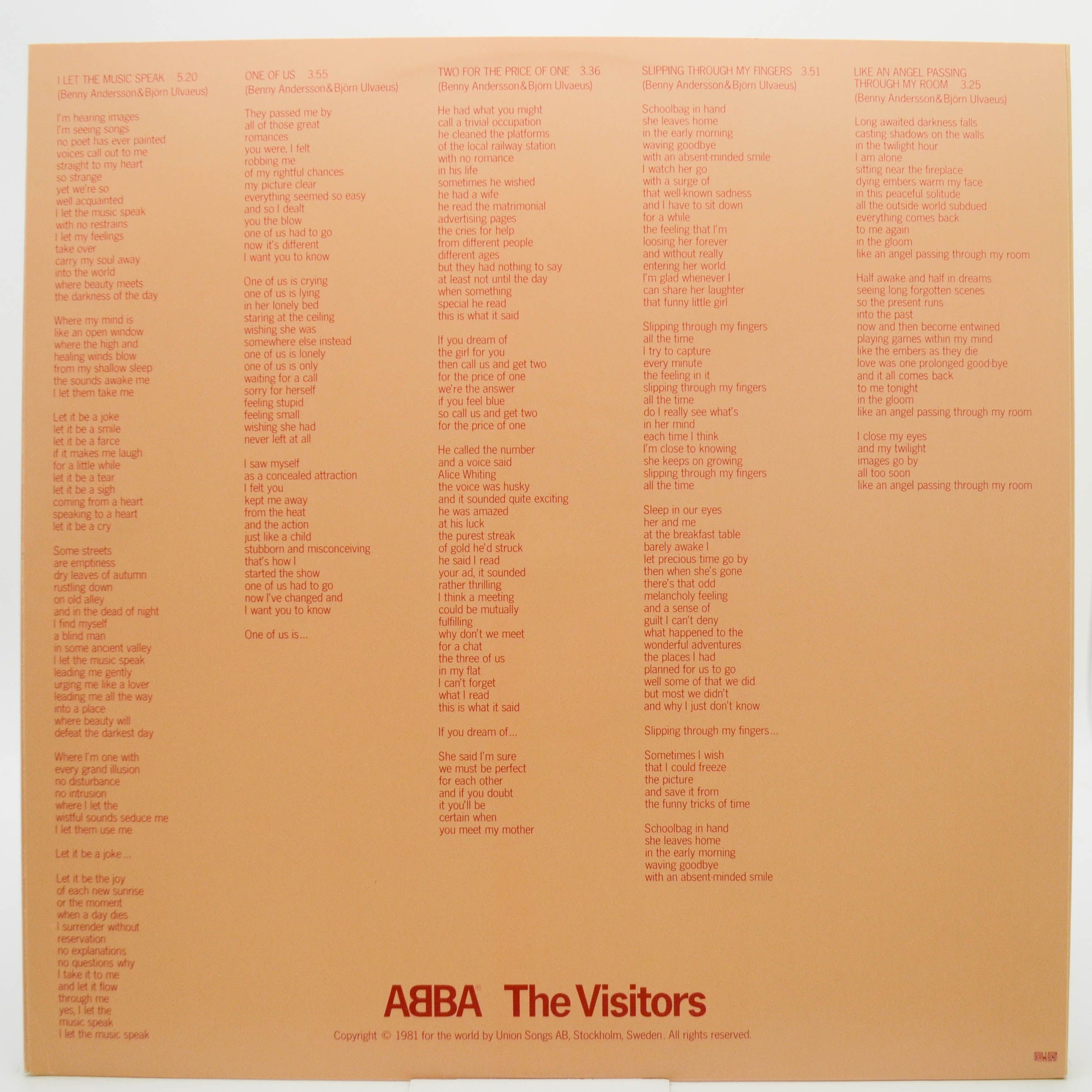 ABBA — The Visitors (1-st, Sweden), 1981