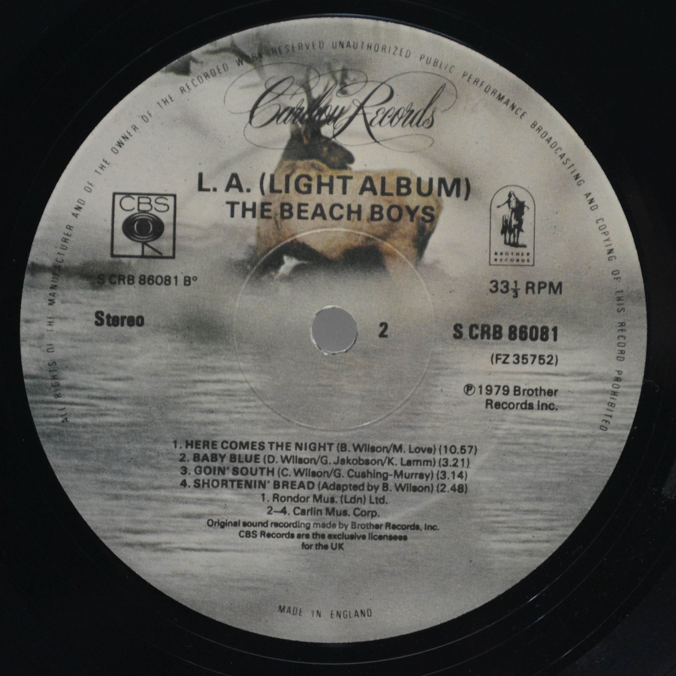 Beach Boys — L.A. (Light Album) (UK), 1979