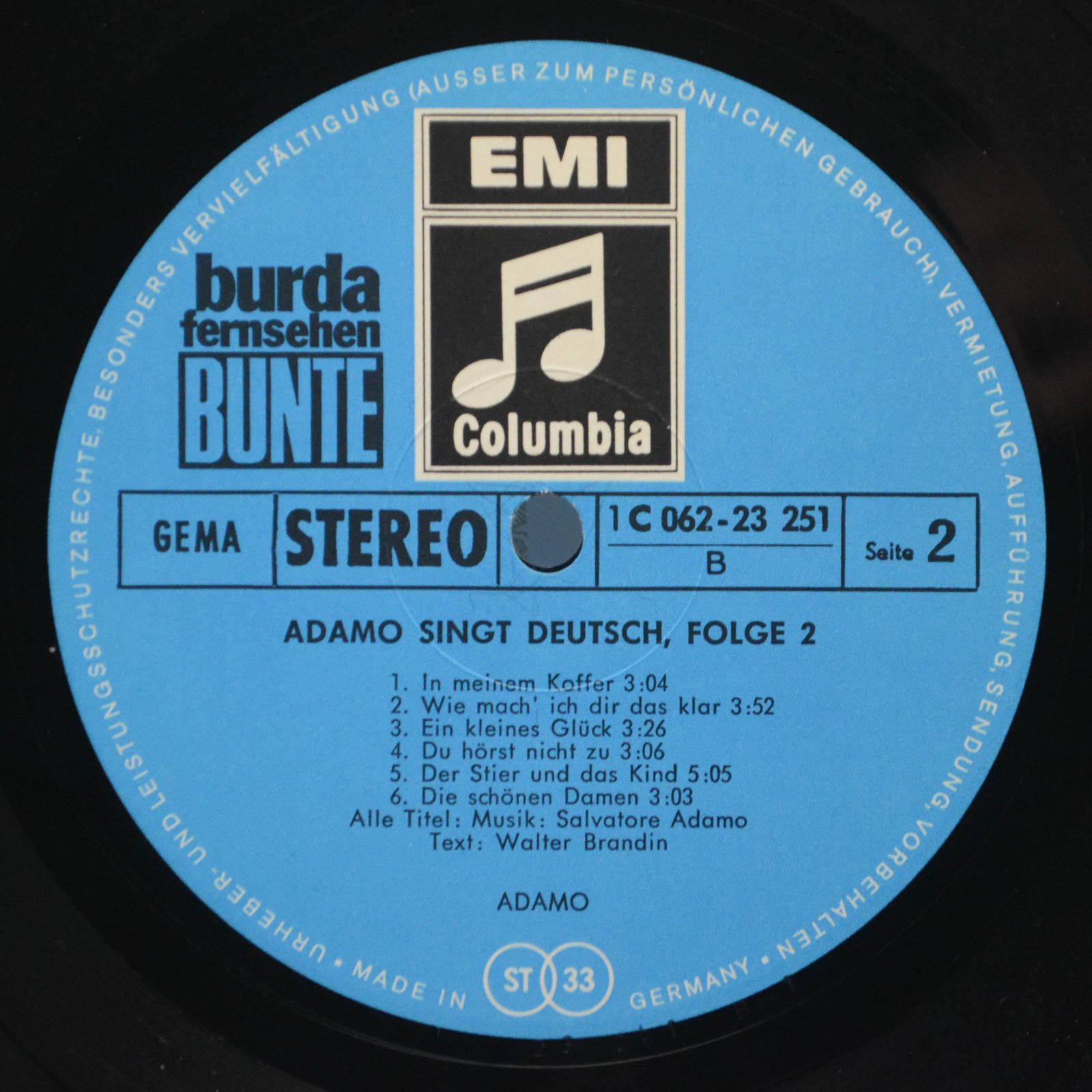 Adamo — Adamo Singt Deutsch Folge 2, 1970