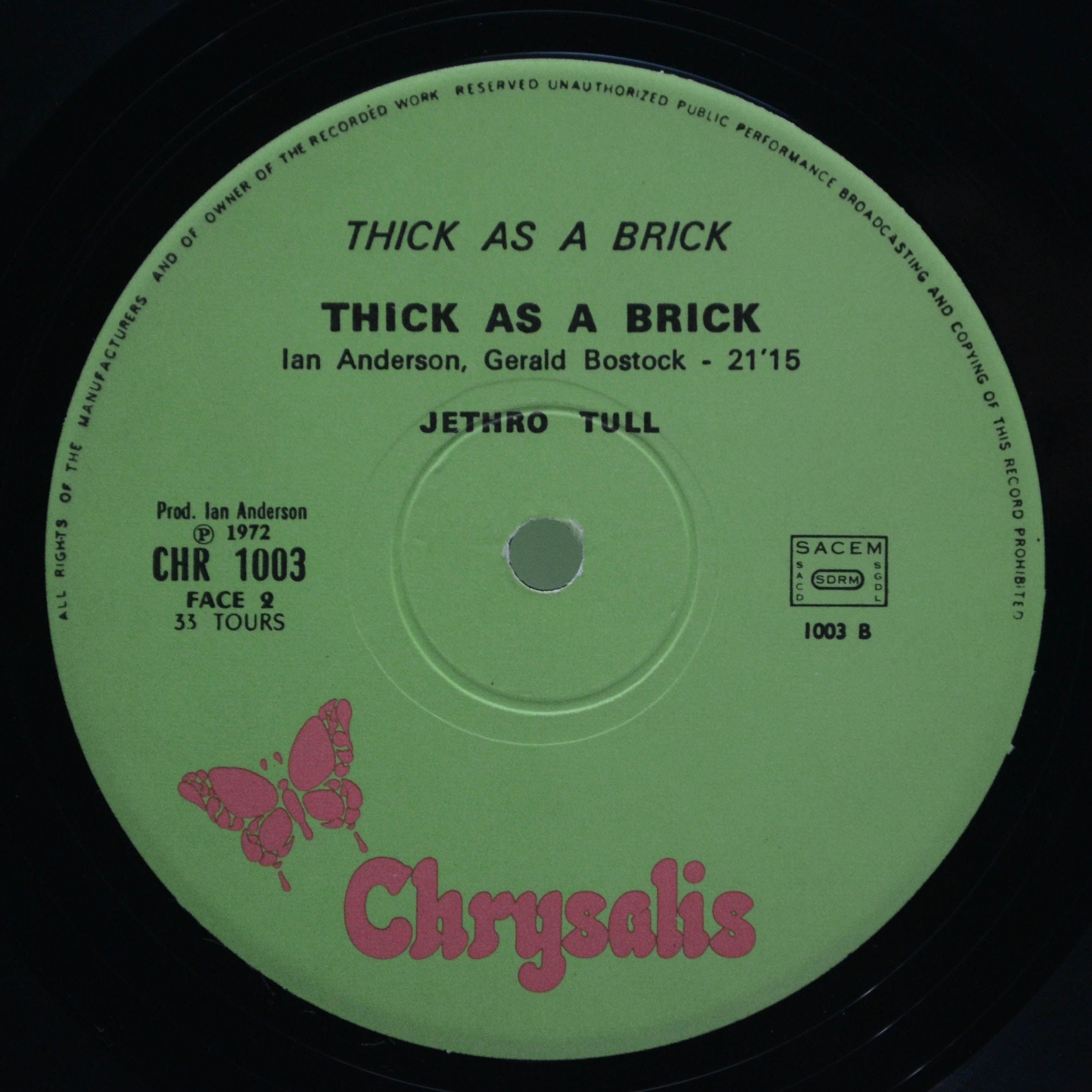 Jethro Tull — Thick As A Brick, 1972