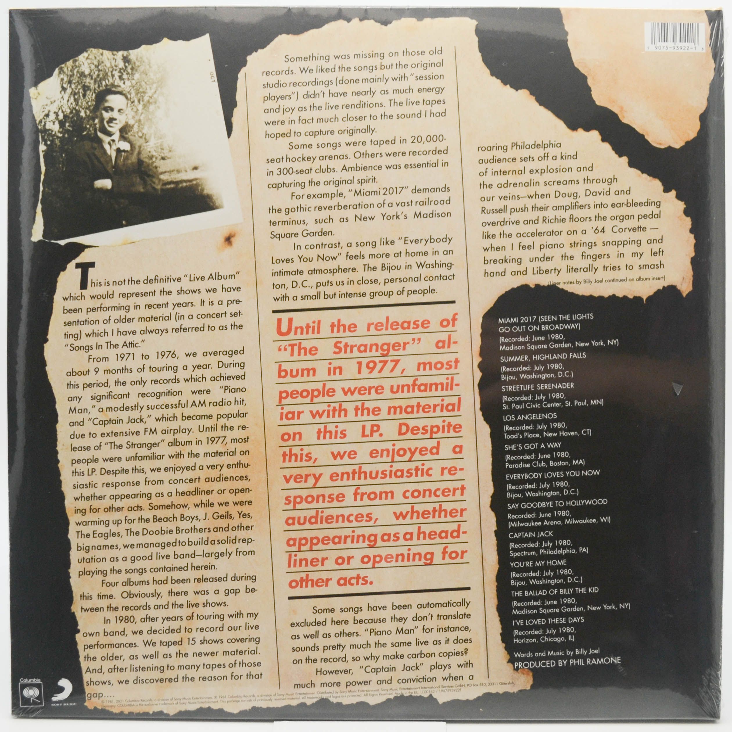 Billy Joel — Songs In The Attic, 1981