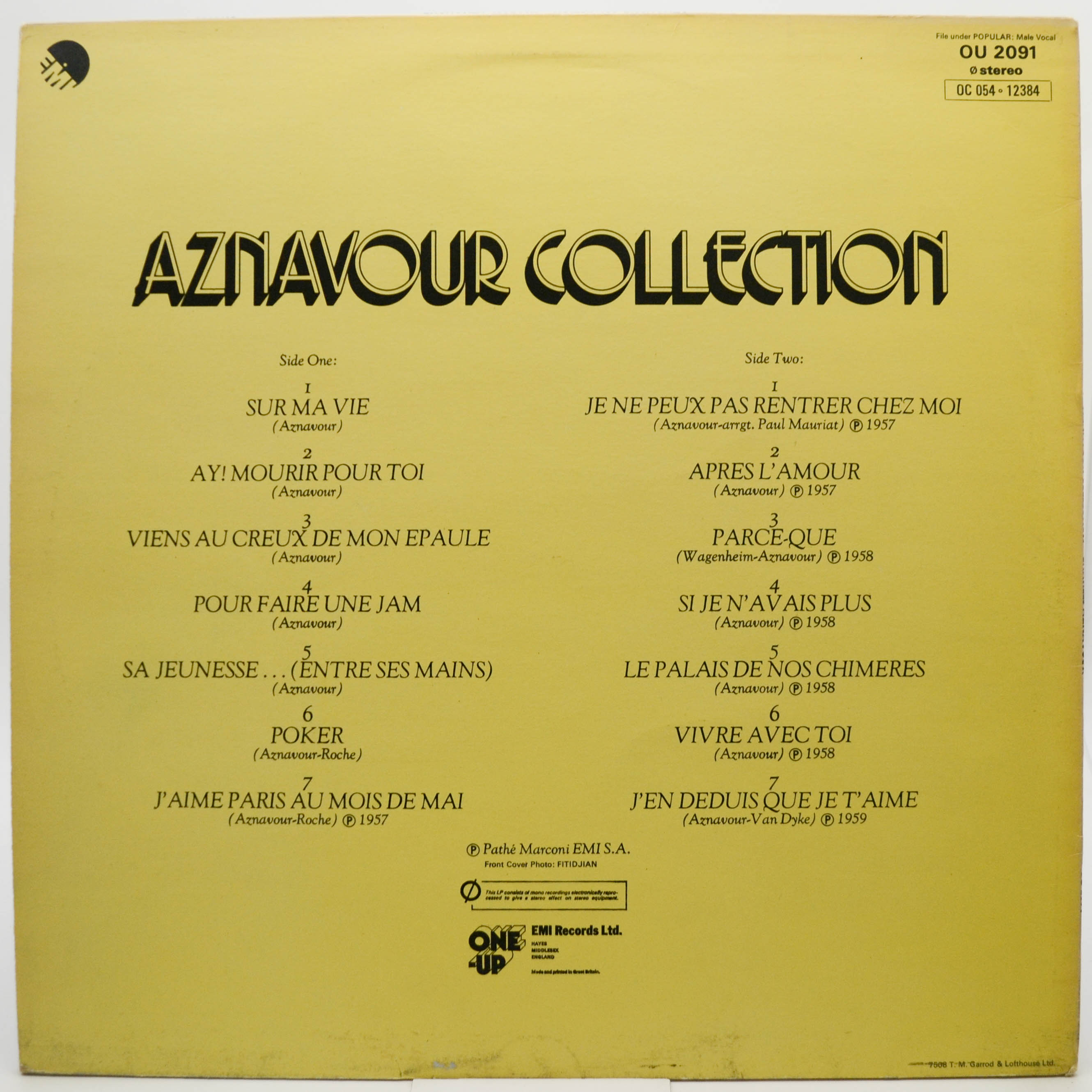 Charles Aznavour — Aznavour Collection (UK), 1975