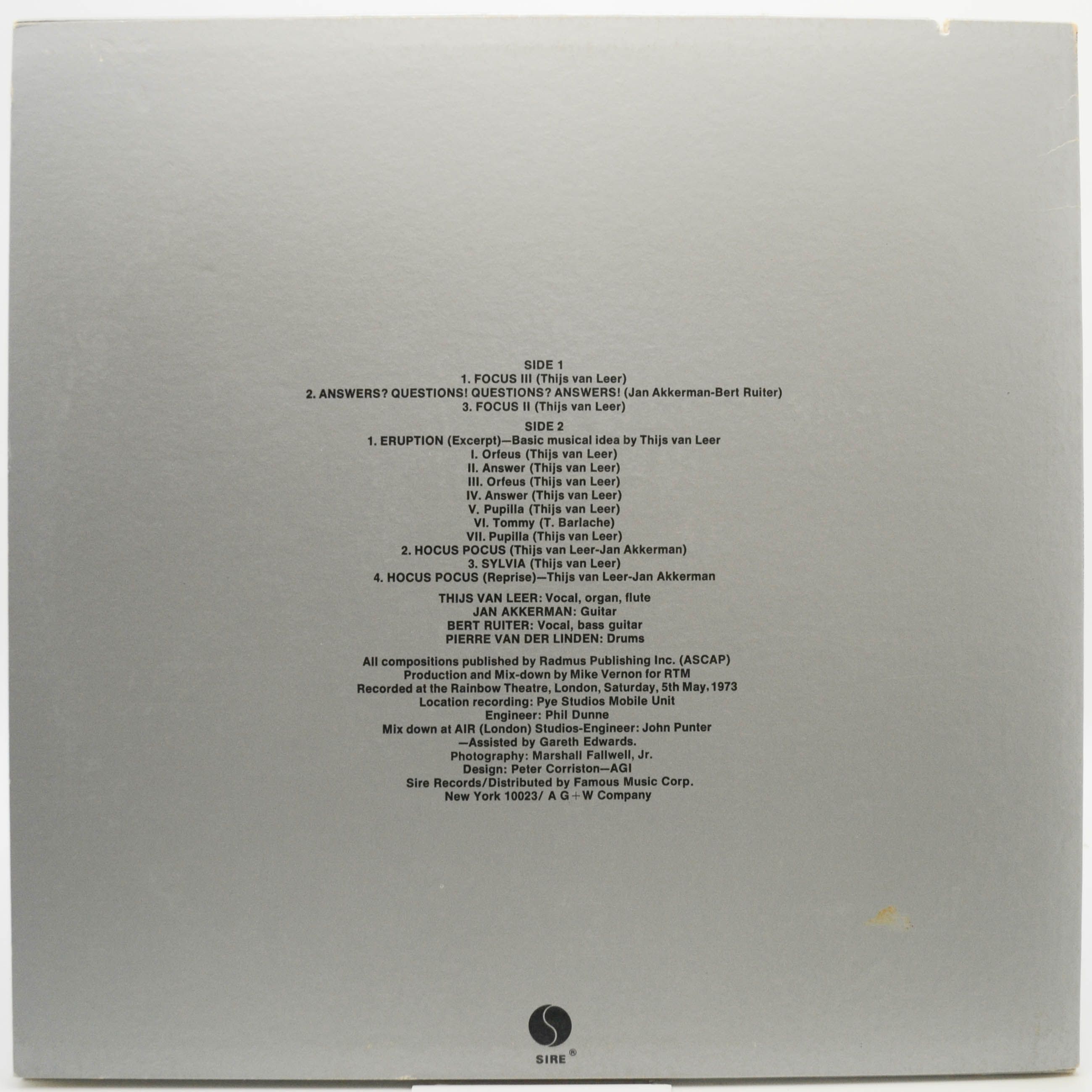 Focus — Live At The Rainbow (USA), 1973