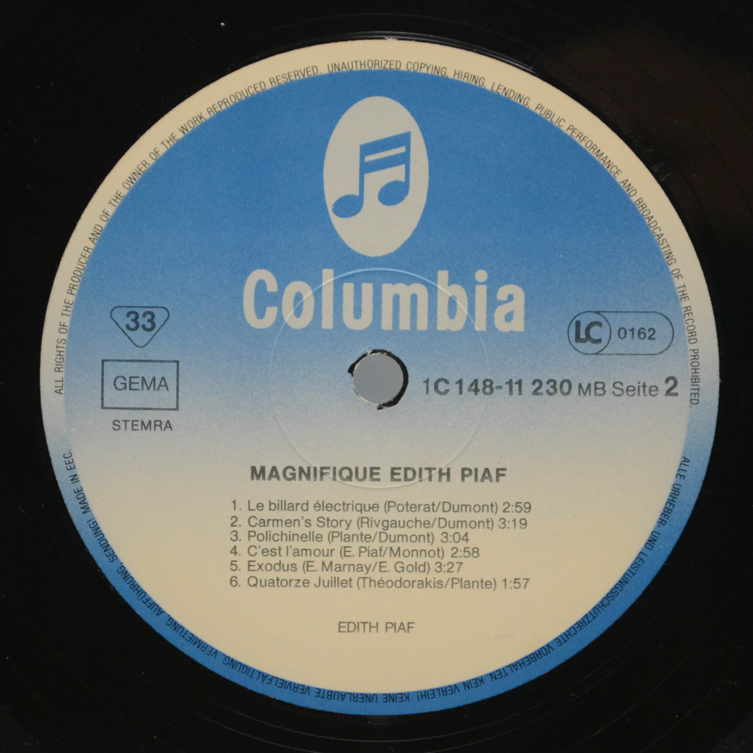 Edith Piaf — Magnifique Edith Piaf (2LP), 1973