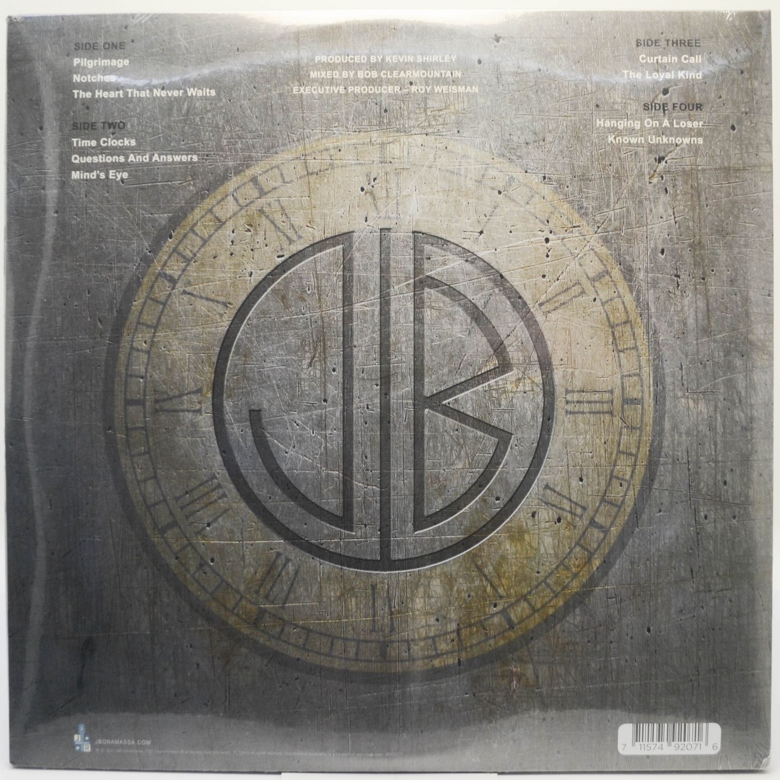 Joe Bonamassa — Time Clocks (2LP, USA), 2021