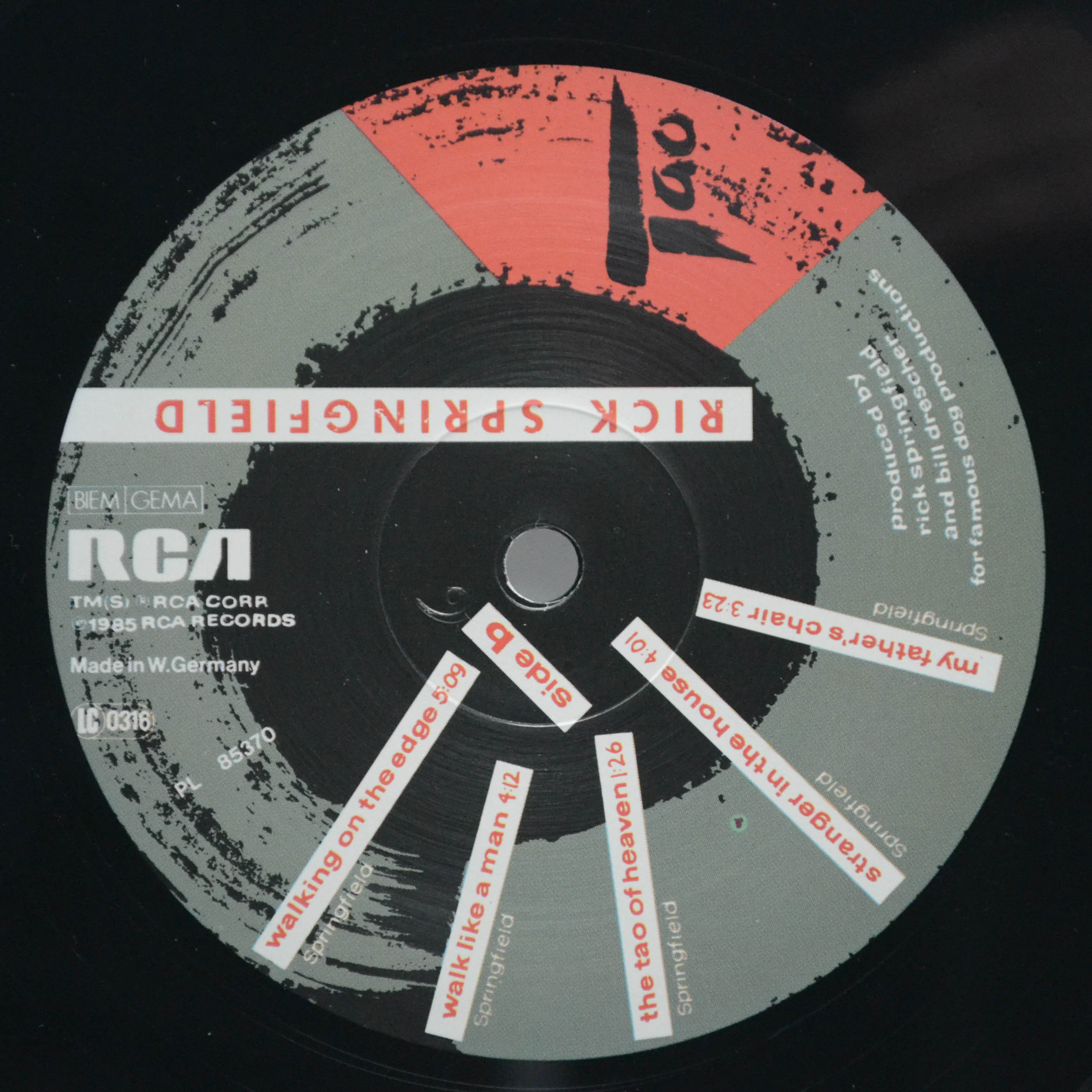 Rick Springfield — Tao, 1985