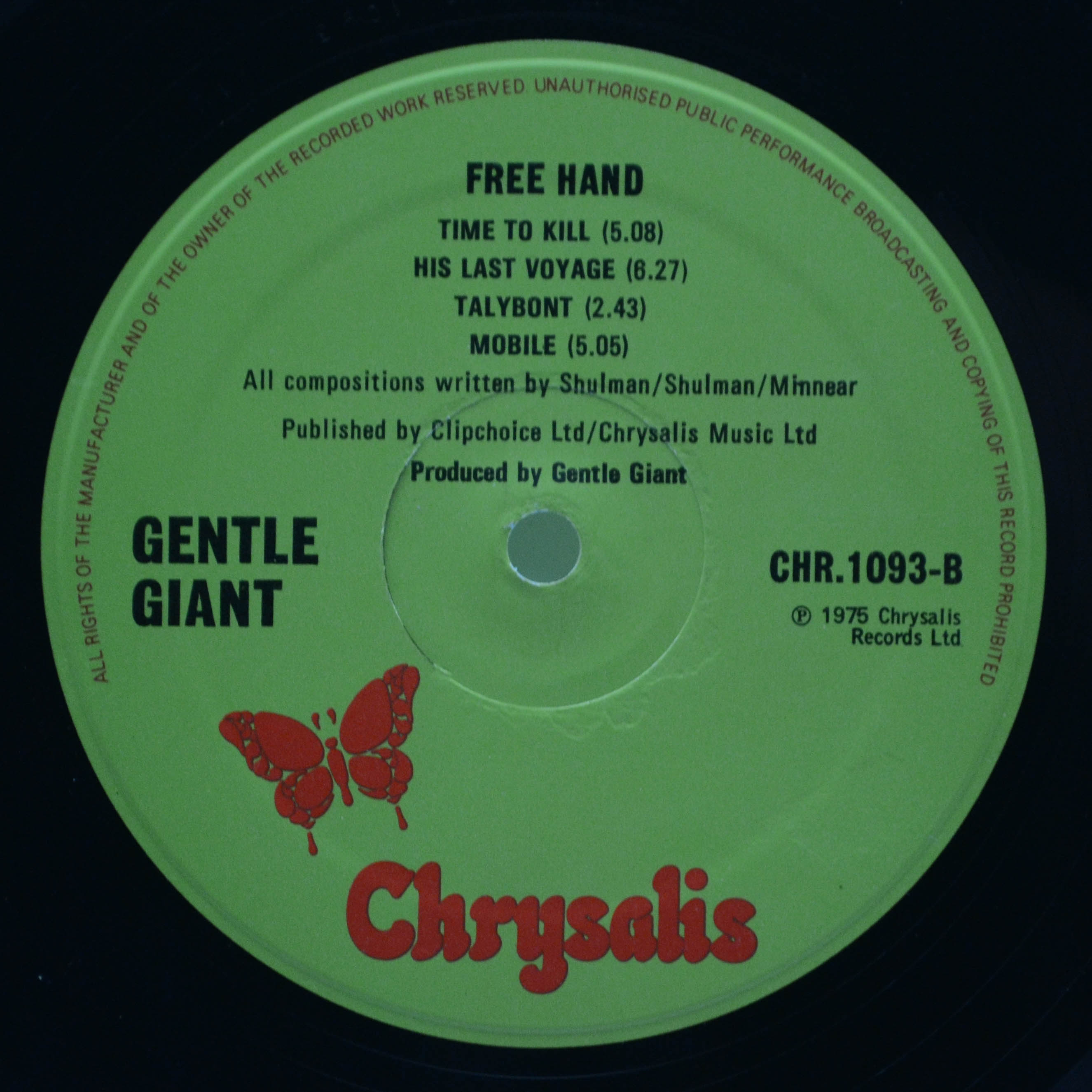 Gentle Giant — Free Hand (1-st, UK), 1975