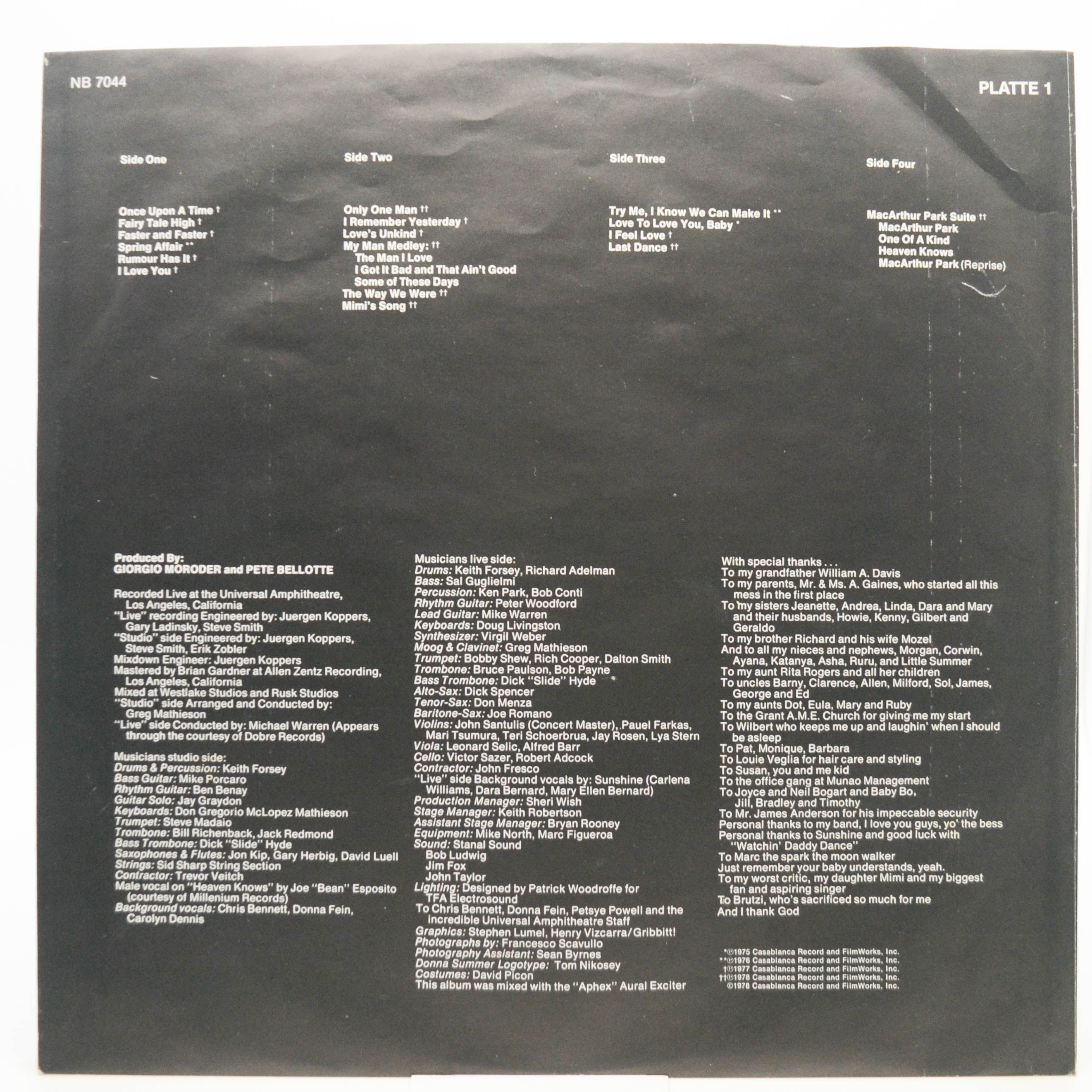 Donna Summer — Live And More (2LP), 1978