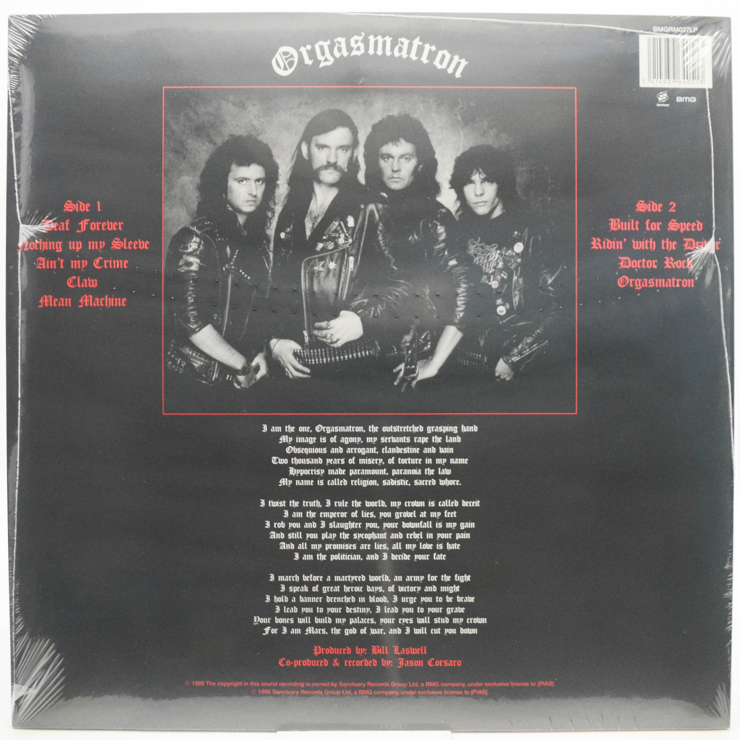 Motörhead — Orgasmatron, 1986