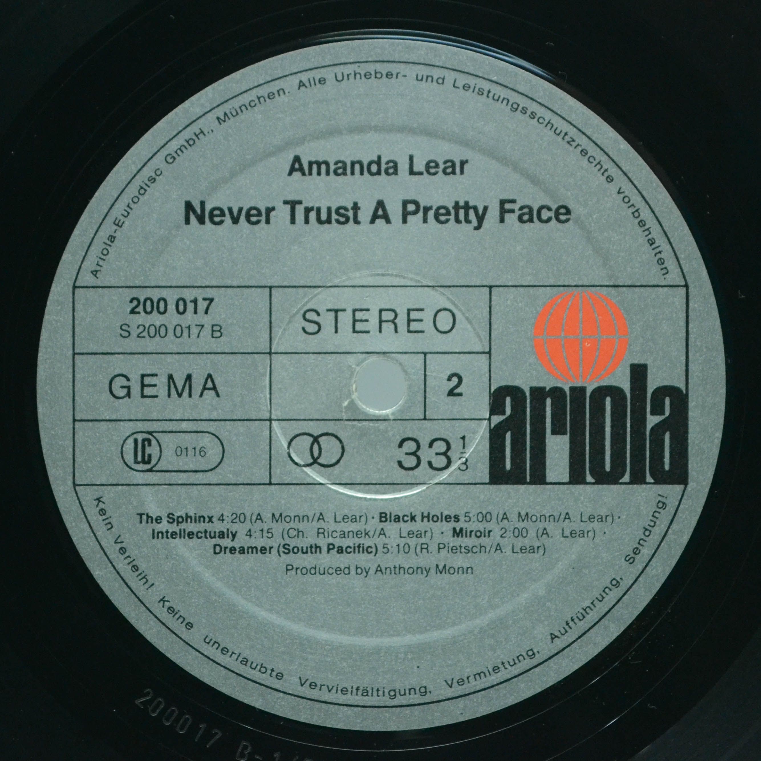 Amanda Lear — Never Trust A Pretty Face, 1979