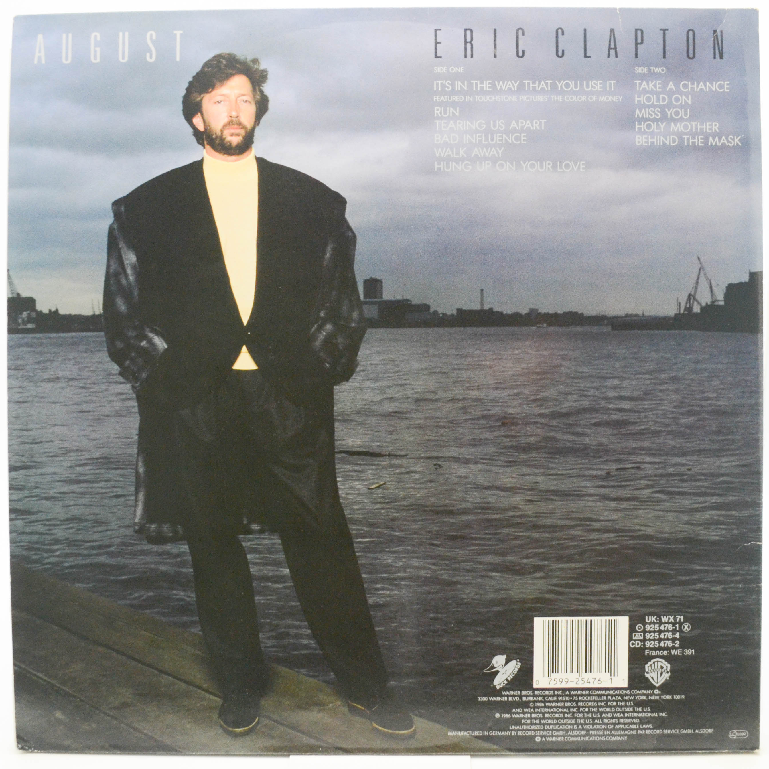 Eric Clapton — August, 1986