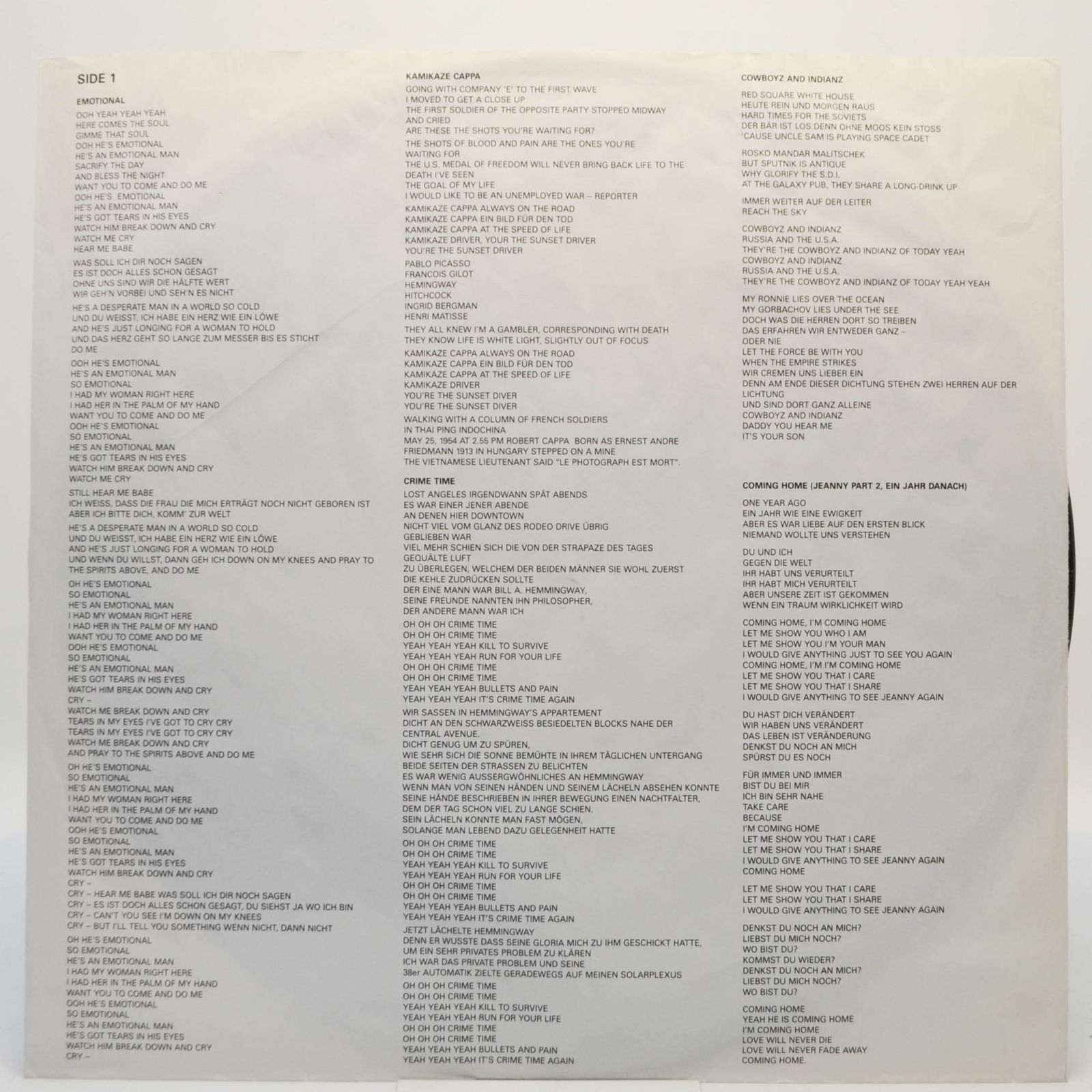 Falco — Emotional, 1986