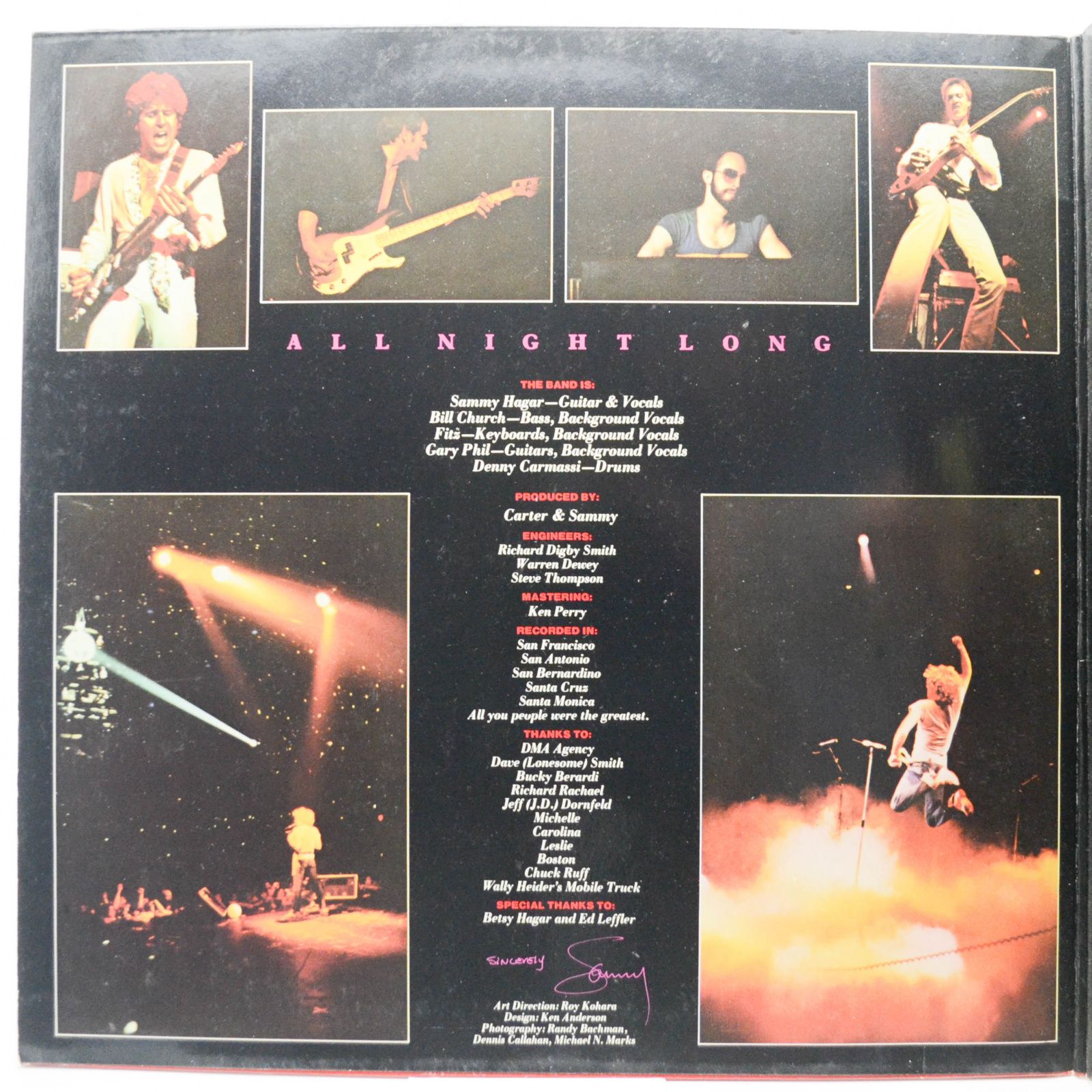 Sammy Hagar — All Night Long, 1978