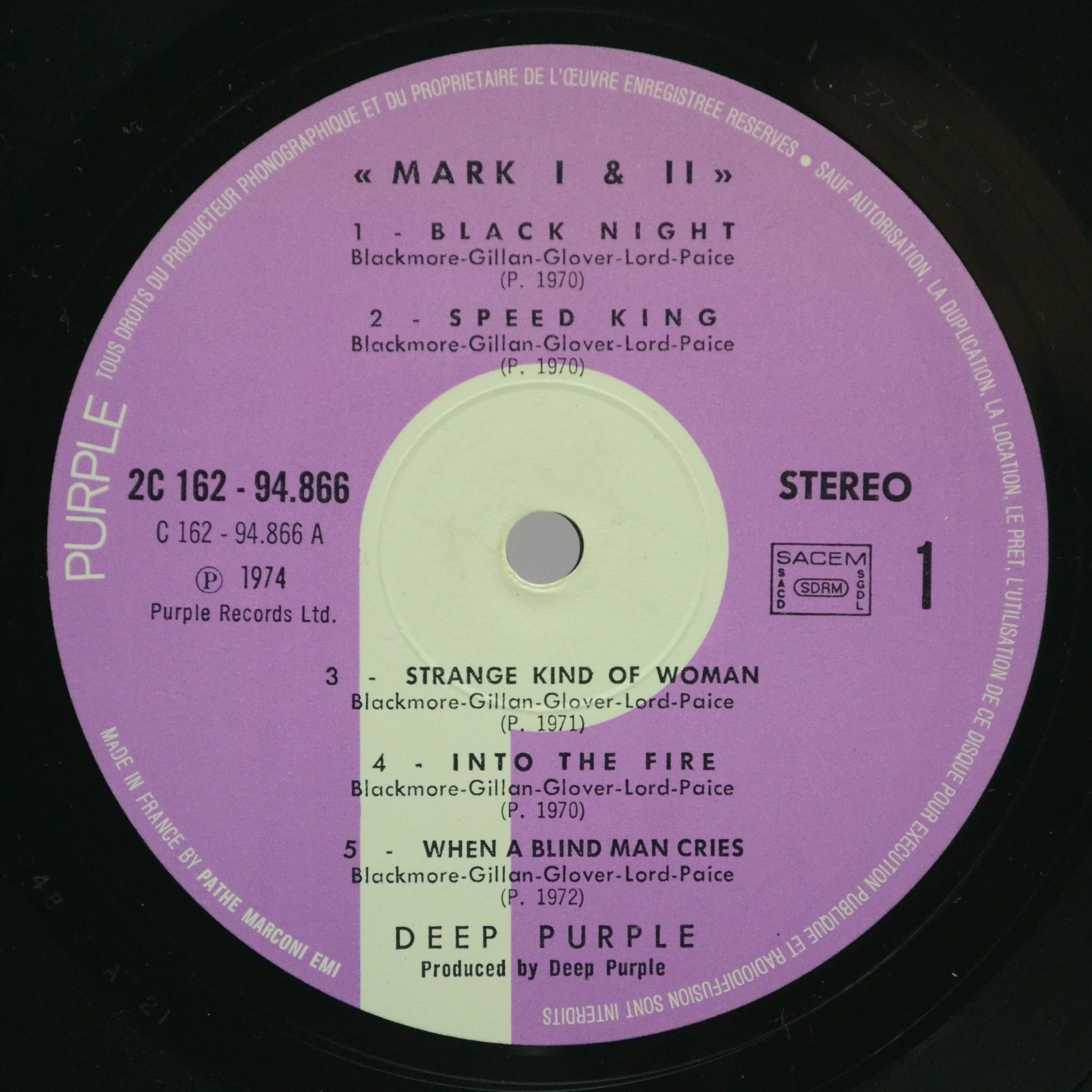 Deep Purple — Mark I & II (2LP), 1973