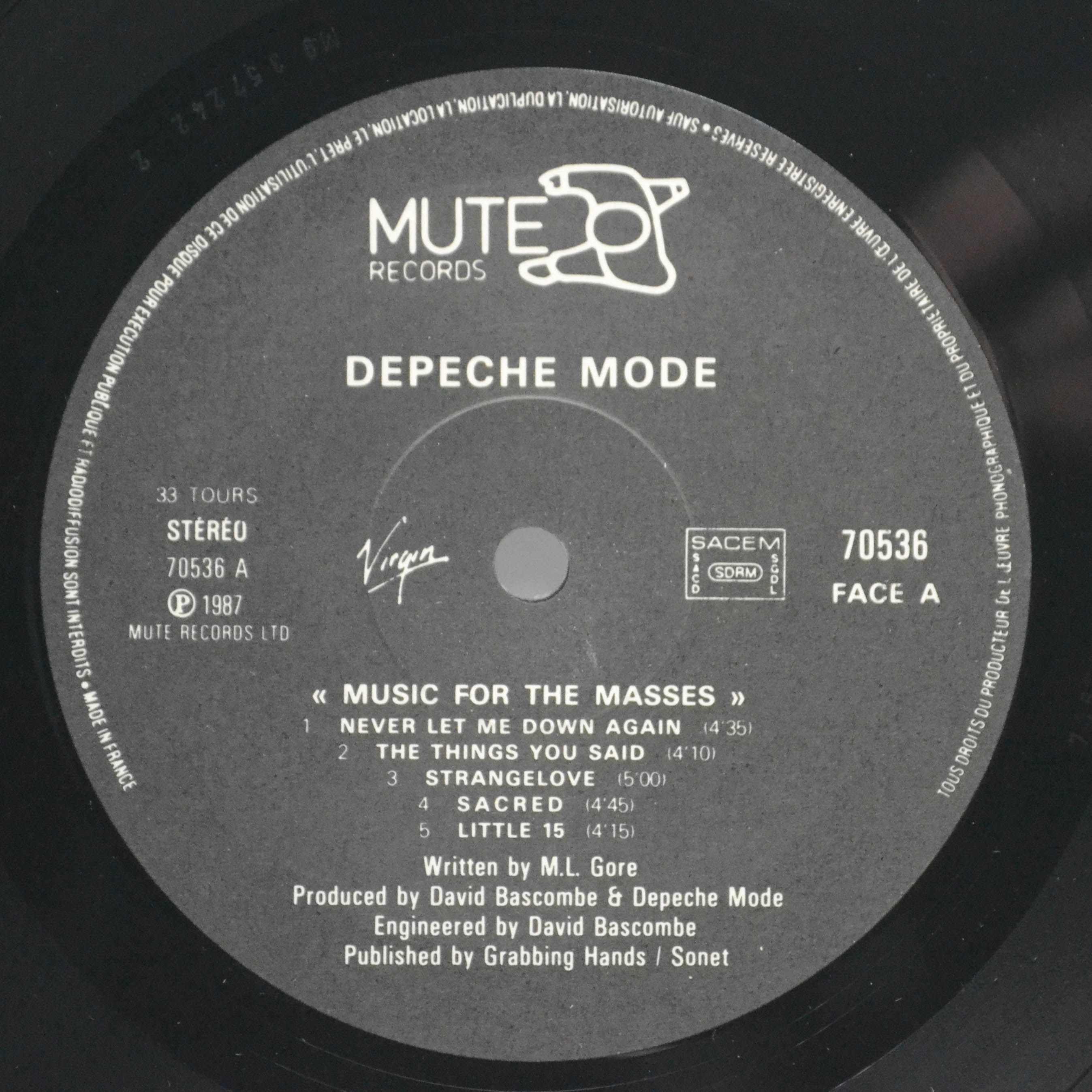 Depeche Mode — Music For The Masses, 1987