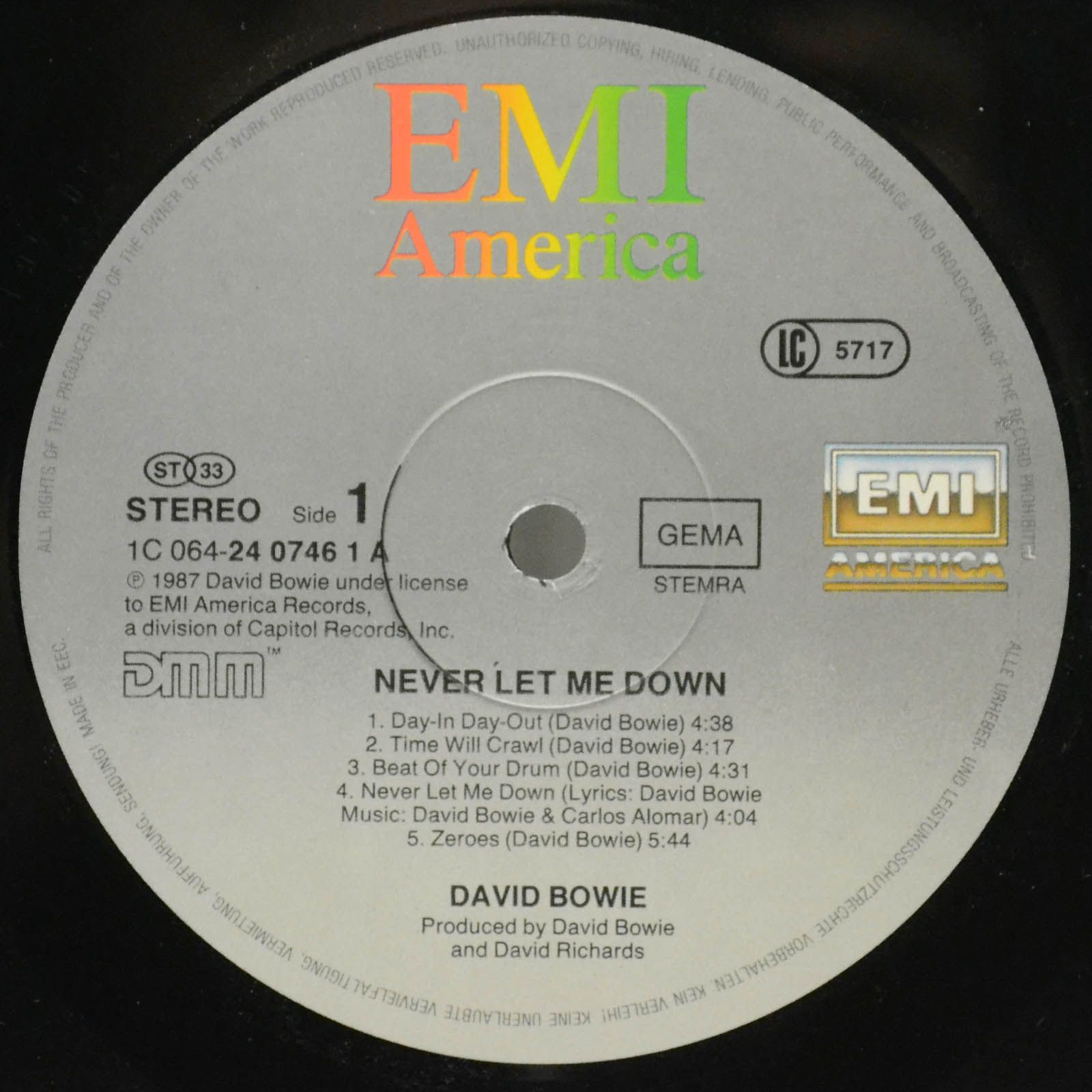 David Bowie — Never Let Me Down, 1987