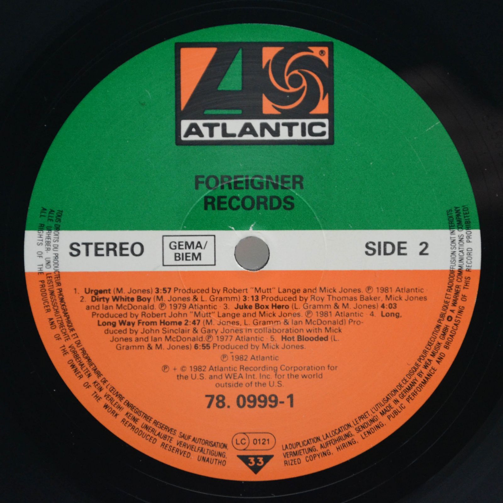 Foreigner — Records, 1982