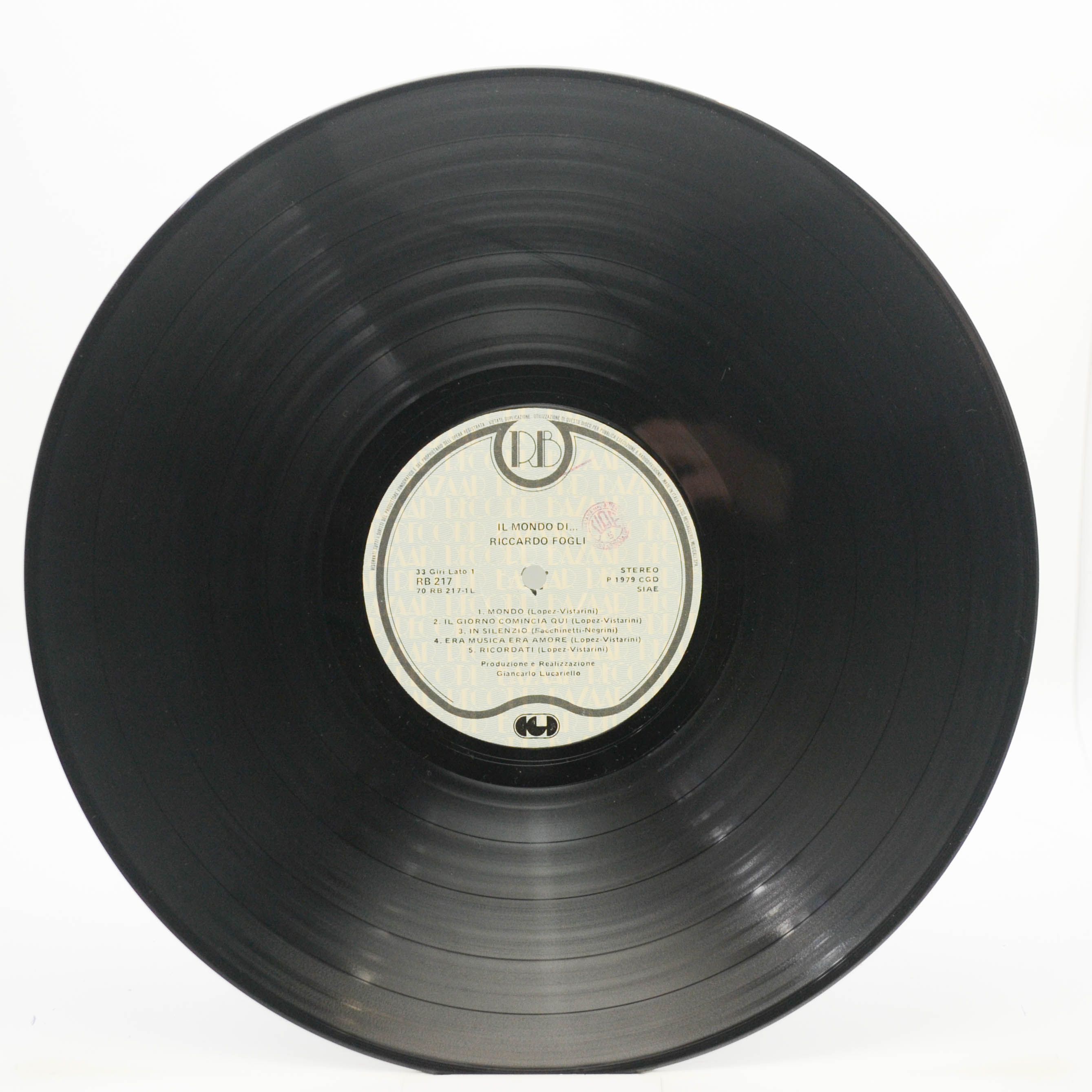 Riccardo Fogli — Il Mondo Di... (Italy), 1979