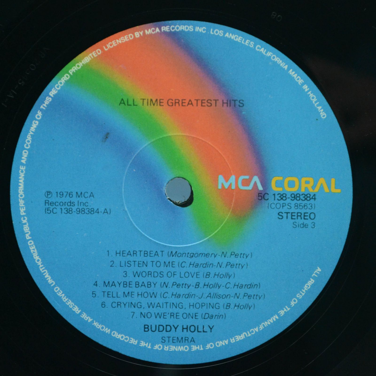 Buddy Holly — All Time Greatest Hits (2LP), 1976