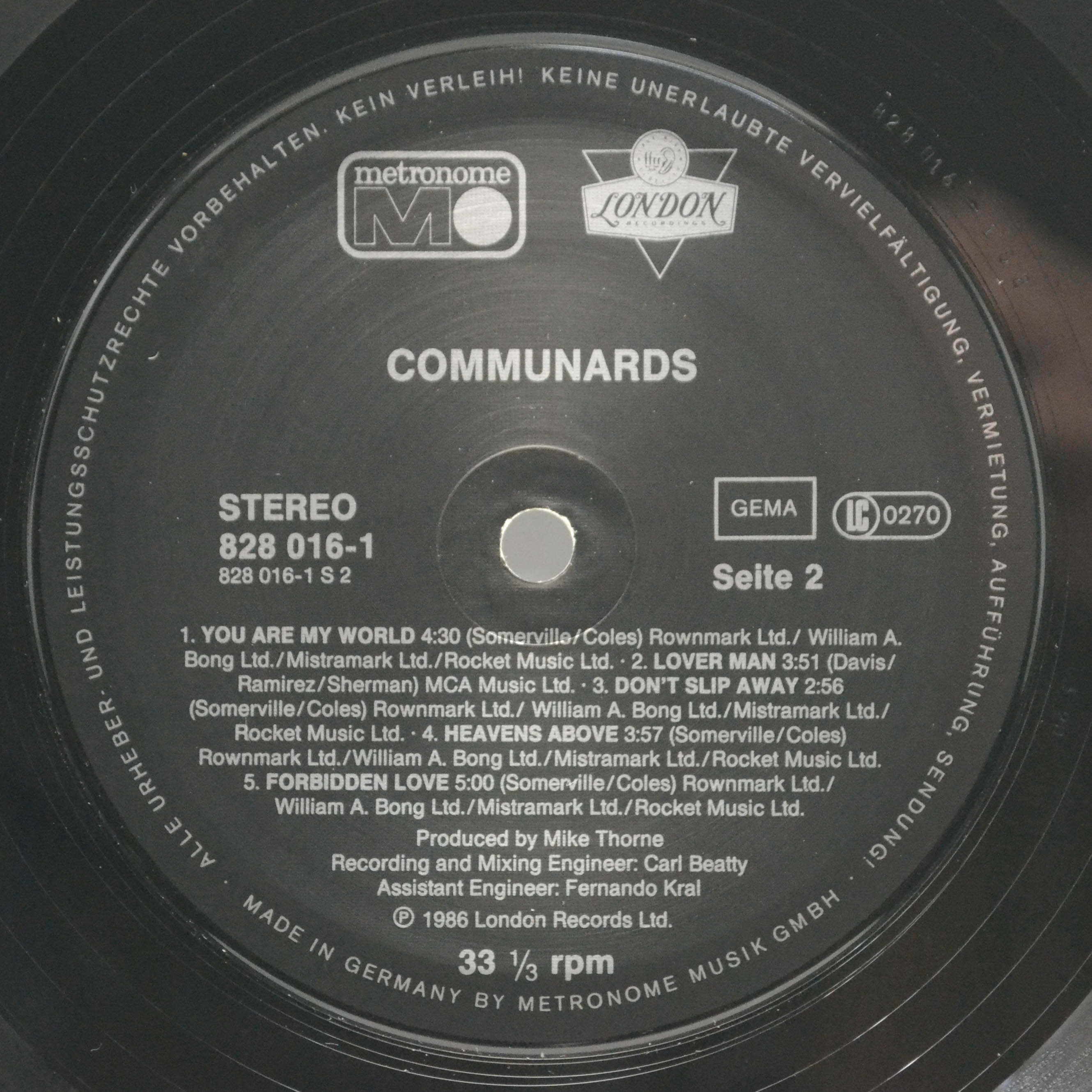 Communards — Communards, 1986