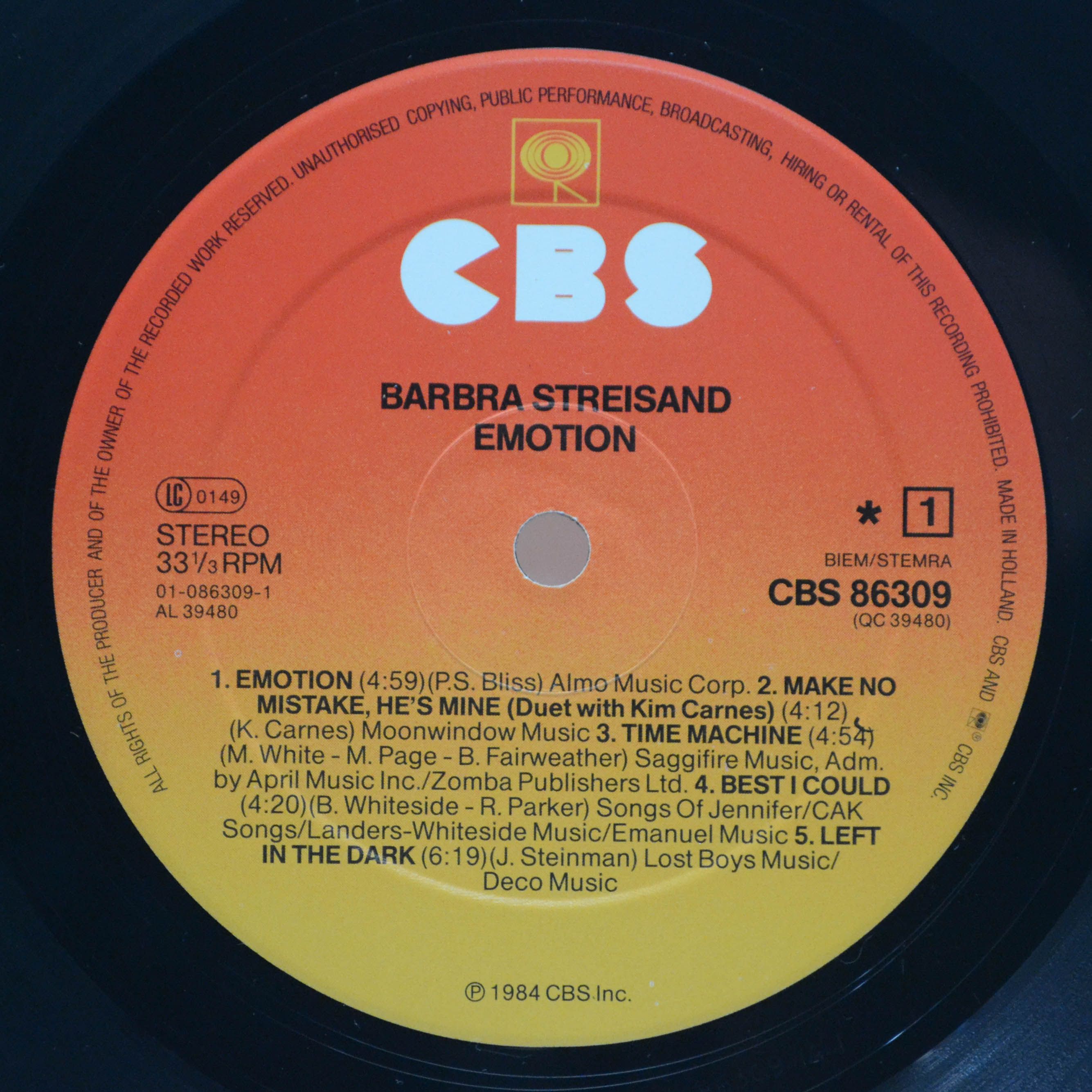 Barbra Streisand — Emotion, 1984