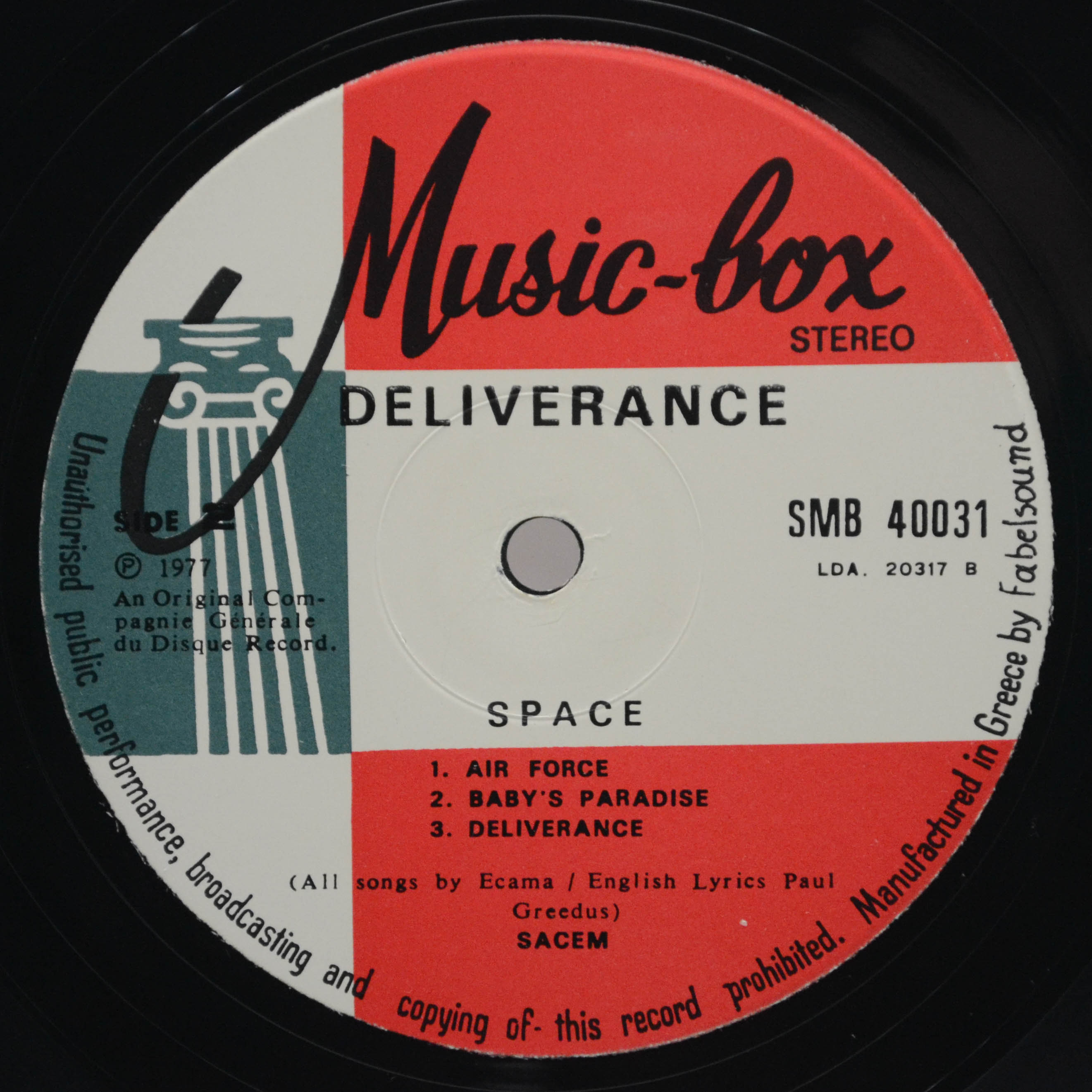 Space — Deliverance, 1978