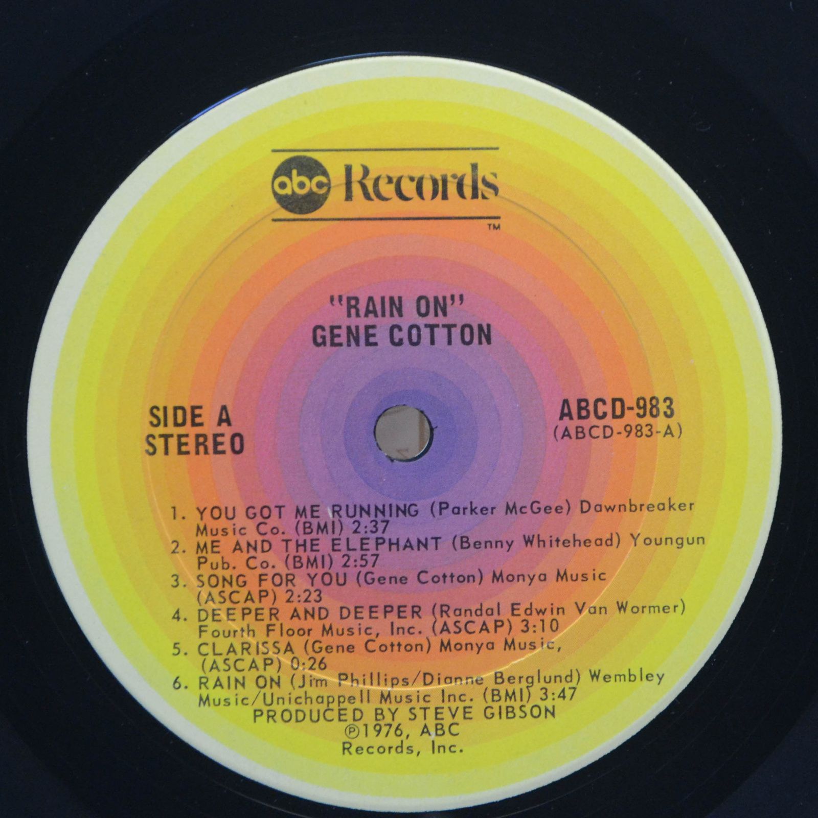 Gene Cotton — Rain On (USA), 1976