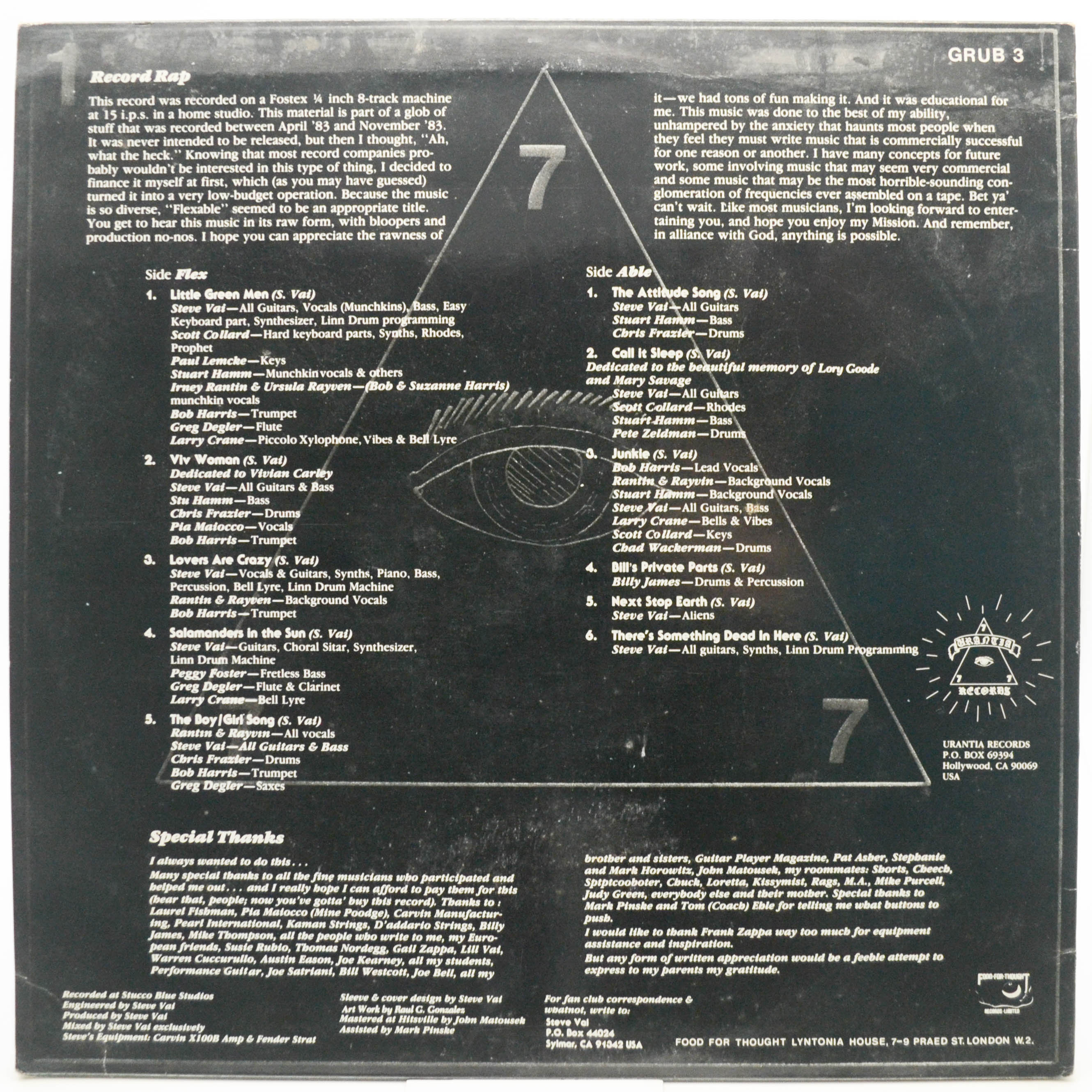 Steve Vai — Flex-Able (UK), 1984